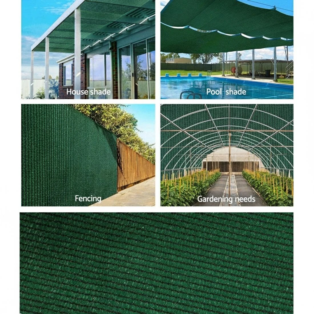 4 Instahut 90% Shade Cloth 1.83x30m Shadecloth Sail Heavy Duty - Green, 4 of 7