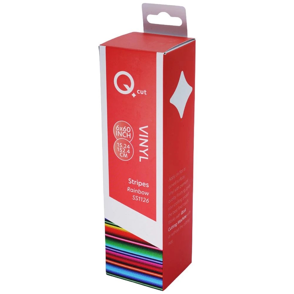 1 Qcut Specialty Vinyl Rainbow Stripes, 1 of 3