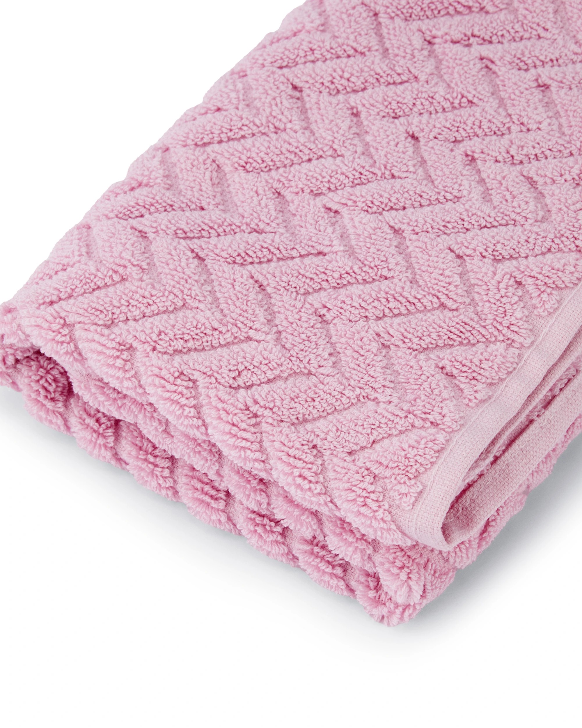 4 Chevron Cotton Hand Towel - Pink, 4 of 6