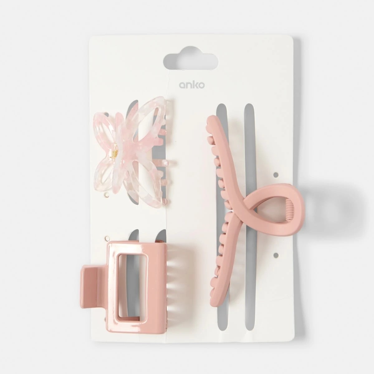 4 3 Pack Mix Statement Claw Hair Clips, 4 of 4