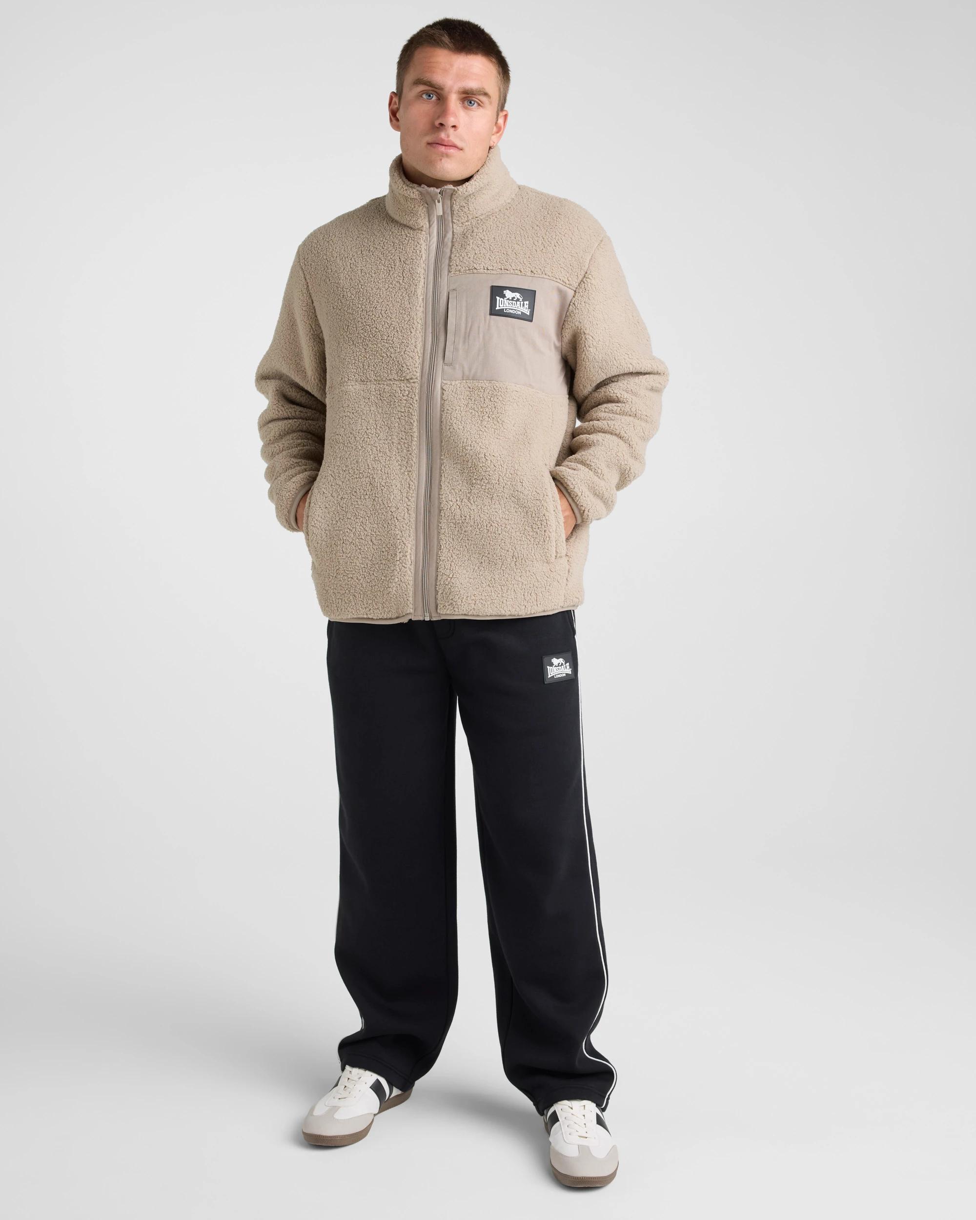 5 Lonsdale London Lonsdale Men’s Sherpa Zip Thru Jacket SAND, 5 of 5
