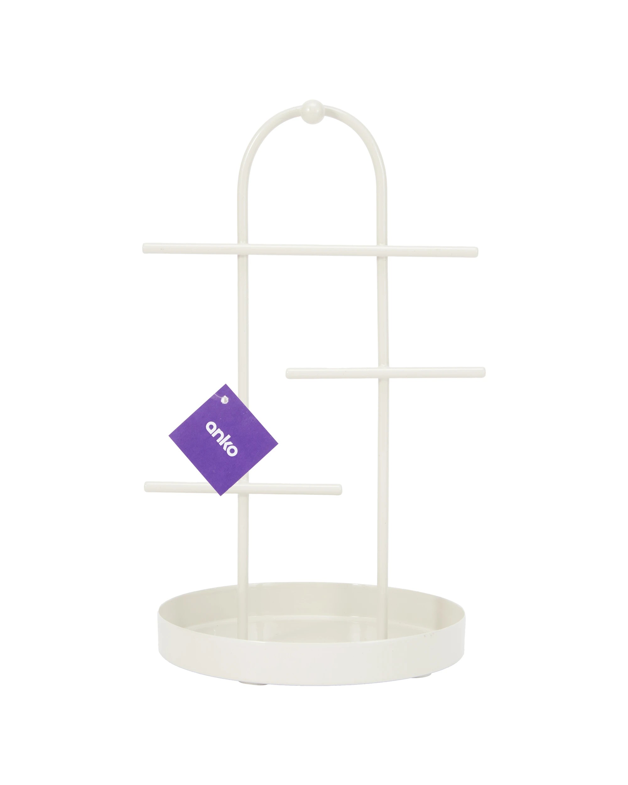 5 Metal Jewellery Stand - White, 5 of 5