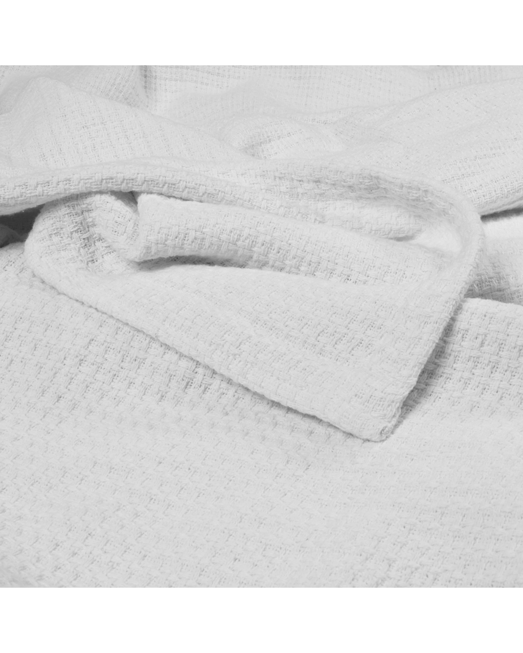 2 Algodon Sophie Single Cotton Waffle Blanket - White, 2 of 2