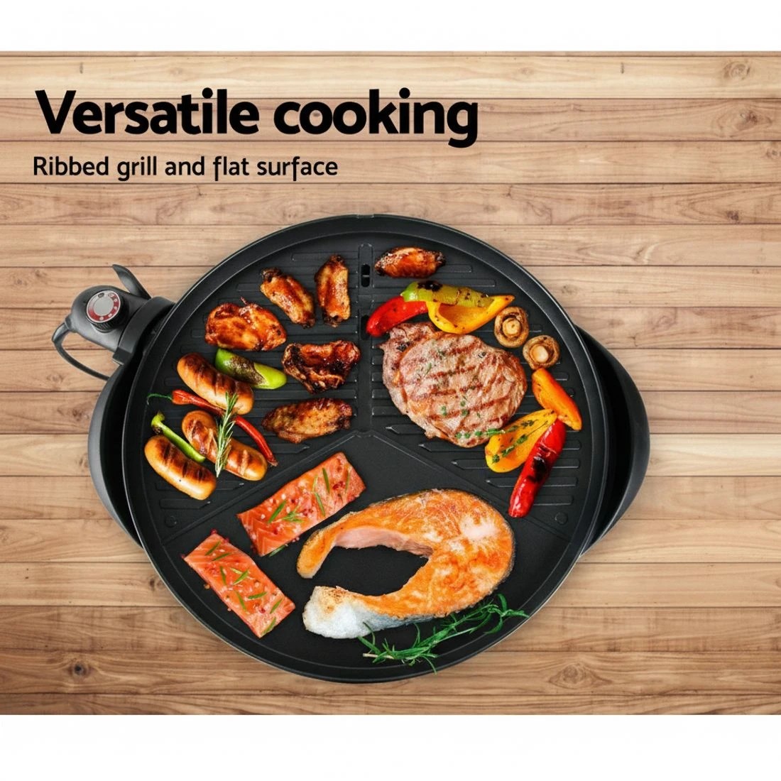 4 Grillz BBQ Grill Electric Smoker Barbecue - Black, 4 of 7