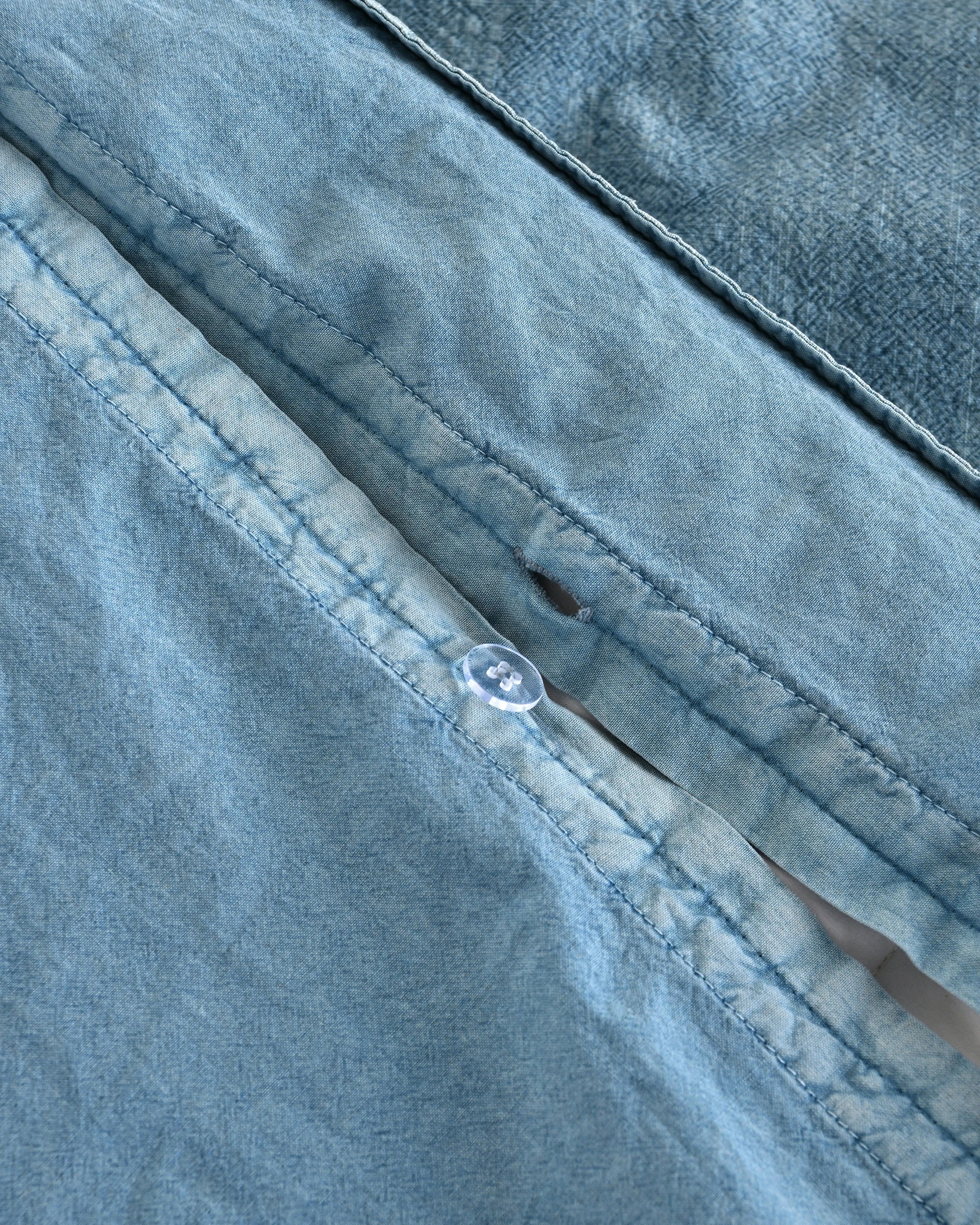 6 Dreamaker Ryder Denim Style Quilt Cover Set - King Bed - Indigo Blue, 6 of 8