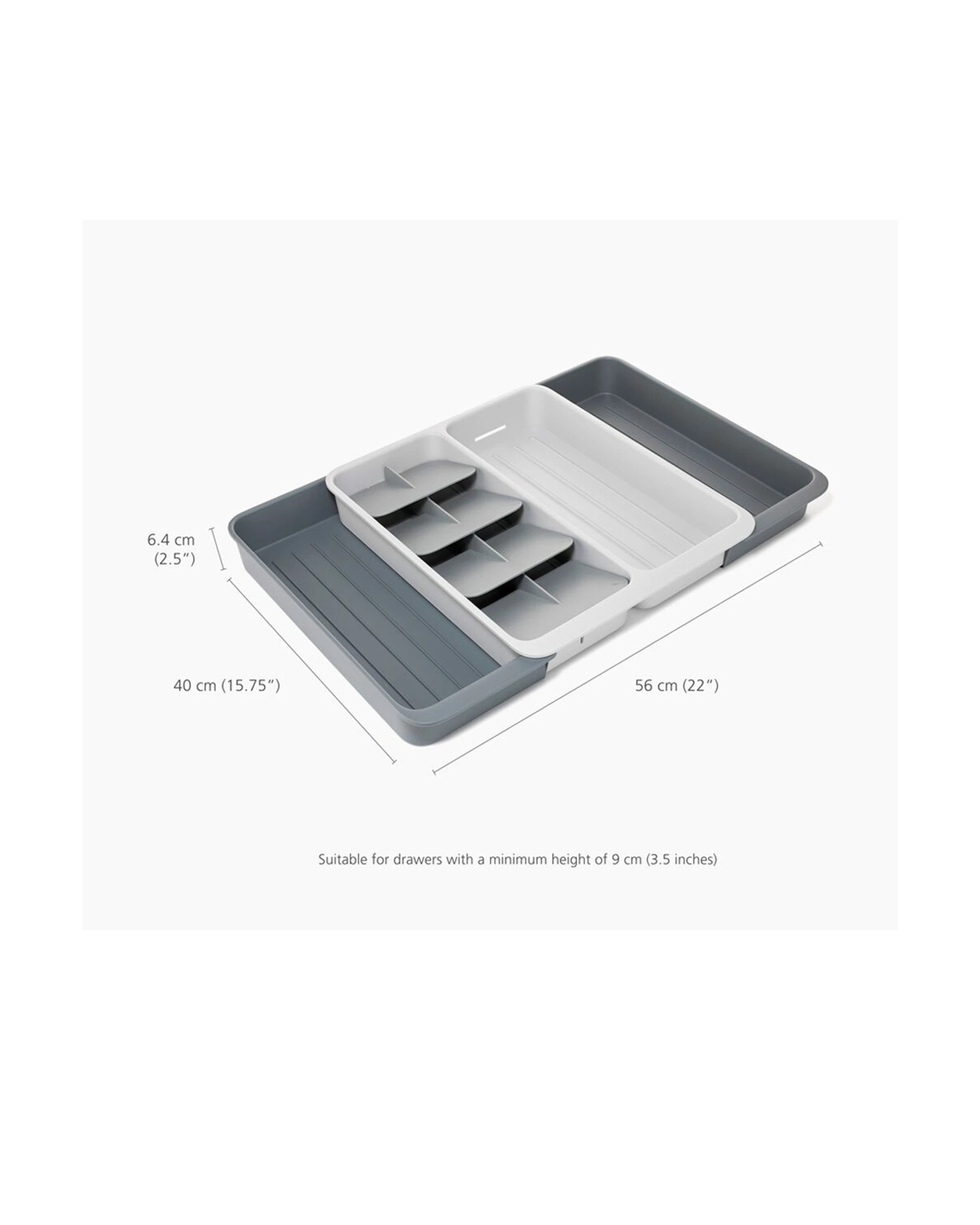 7 Joseph Joseph DrawerStore Expanding Tiered Tray Kitchen Storage Organiser Stone - Beige, 7 of 7