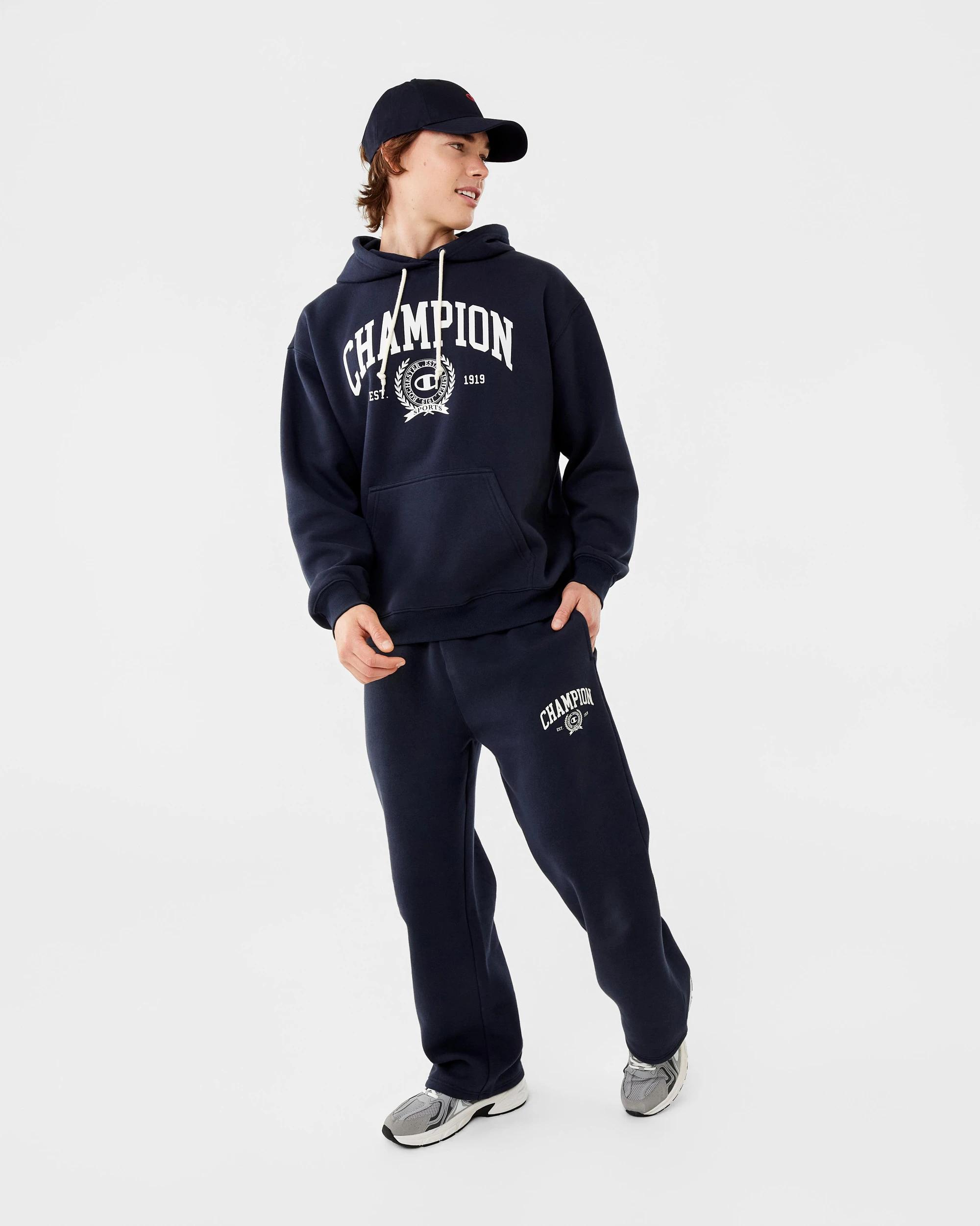 3 Champion Varsity Mens Hoodie Navy, 3 of 9