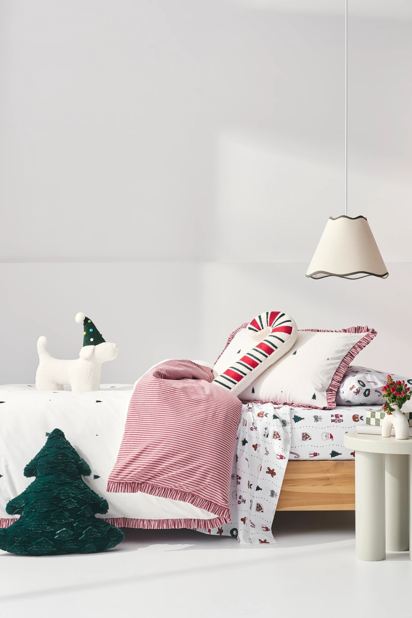 2 Target Christmas Embroidered Tree Quilt Cover Set - King Bed - White, 2 of 10