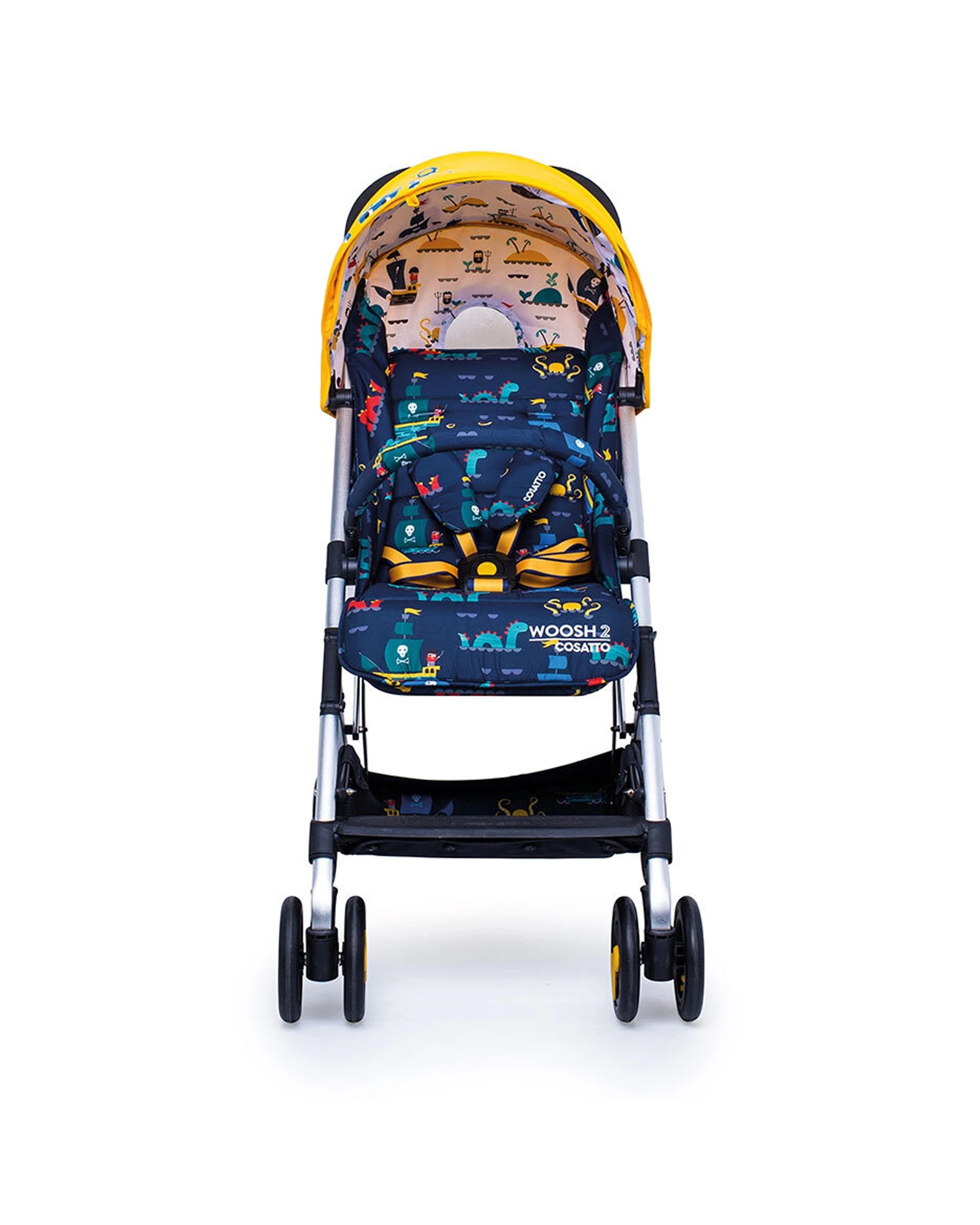 4 COSATTO Woosh 2 Stroller w Bumper Bar 0m+ Lightweight Compact Fold Easy Sea Monsters - Multi, 4 of 5