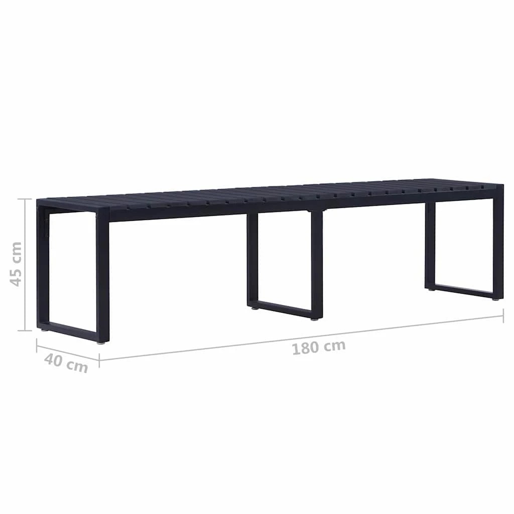 5 Vidaxl Garden Bench, Garden Benches - Black, 5 of 5