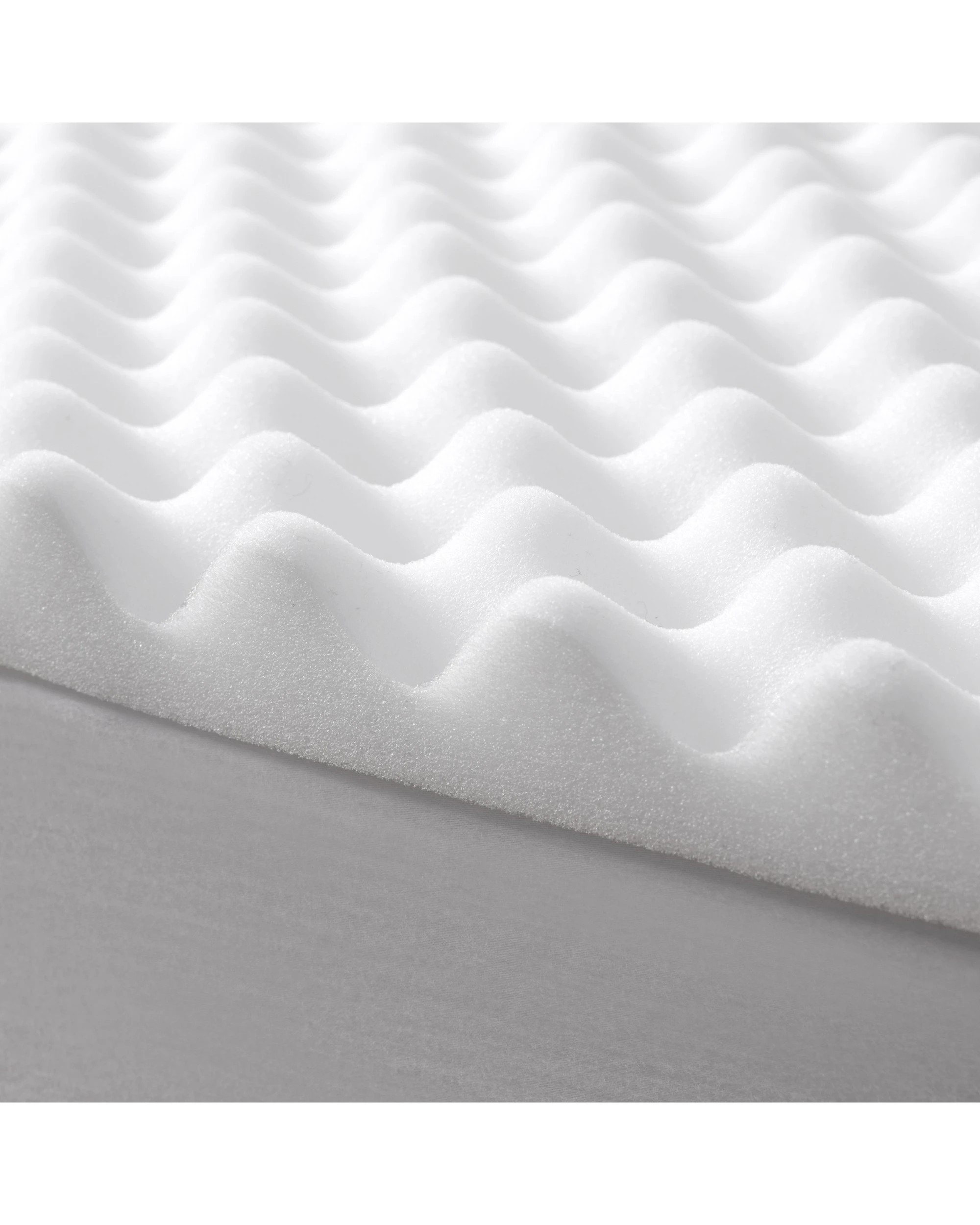 2 Dreamaker Egg Crate Convoluted Foam Underlay - Super King Bed - White, 2 of 5