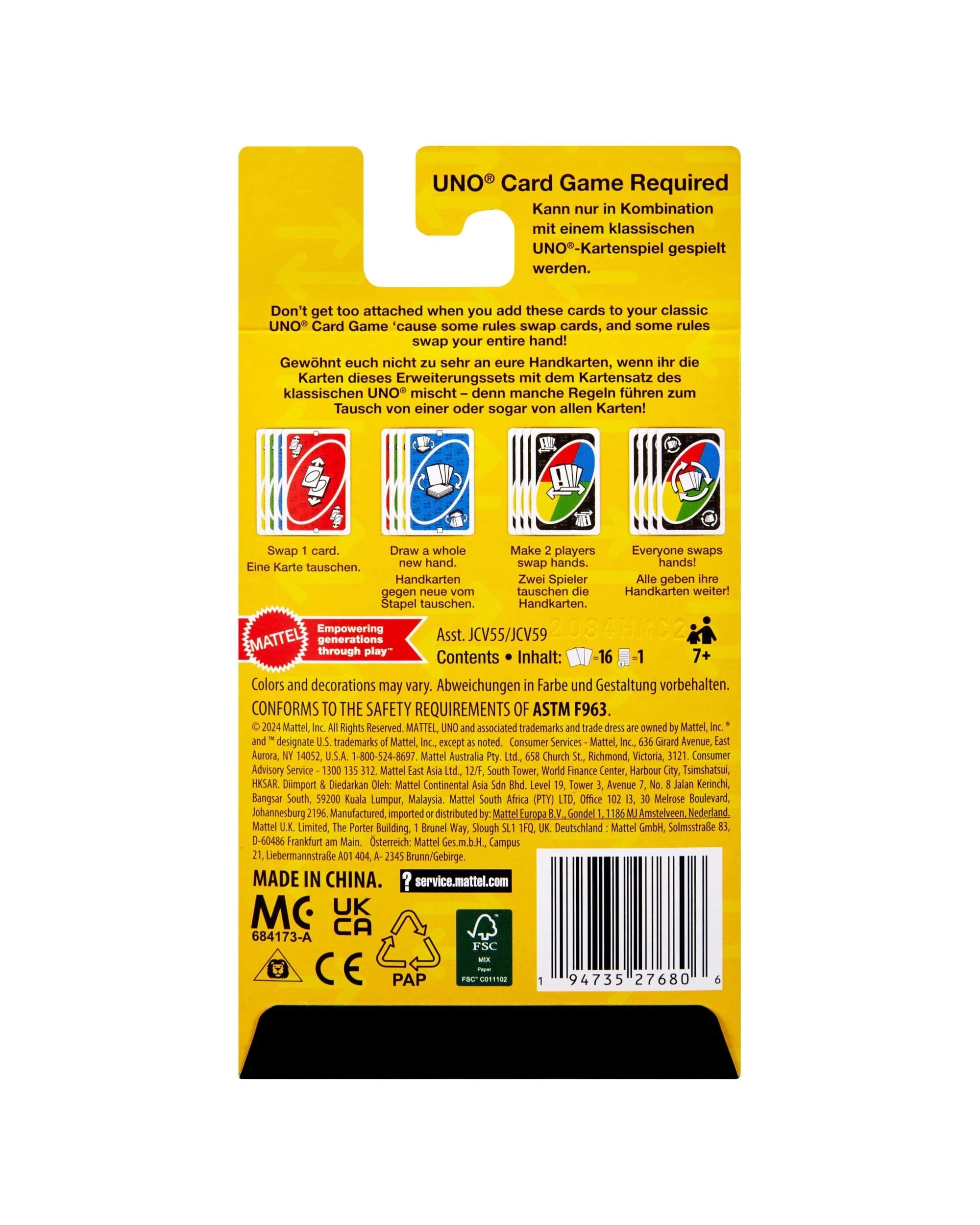 UNO Add-On Packs Swap Pack Card Game - Kmart