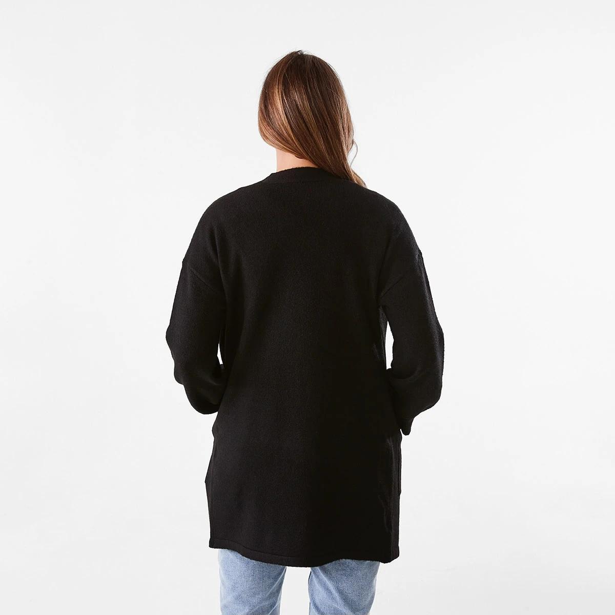3 Balloon Sleeve Cardigan Black, 3 of 6