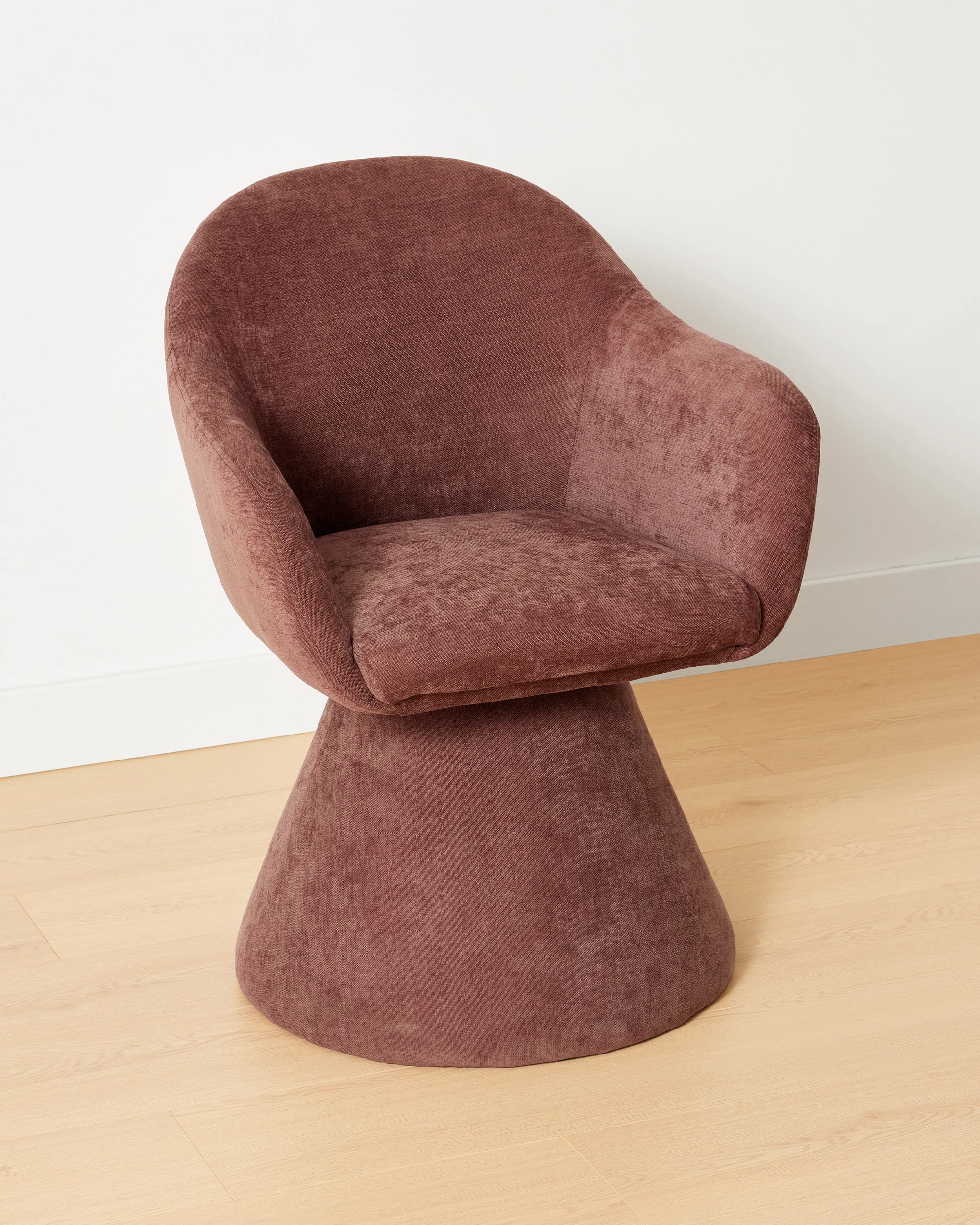 1 Gigi Swivel Dining Chair - Burgundy, 1 of 7