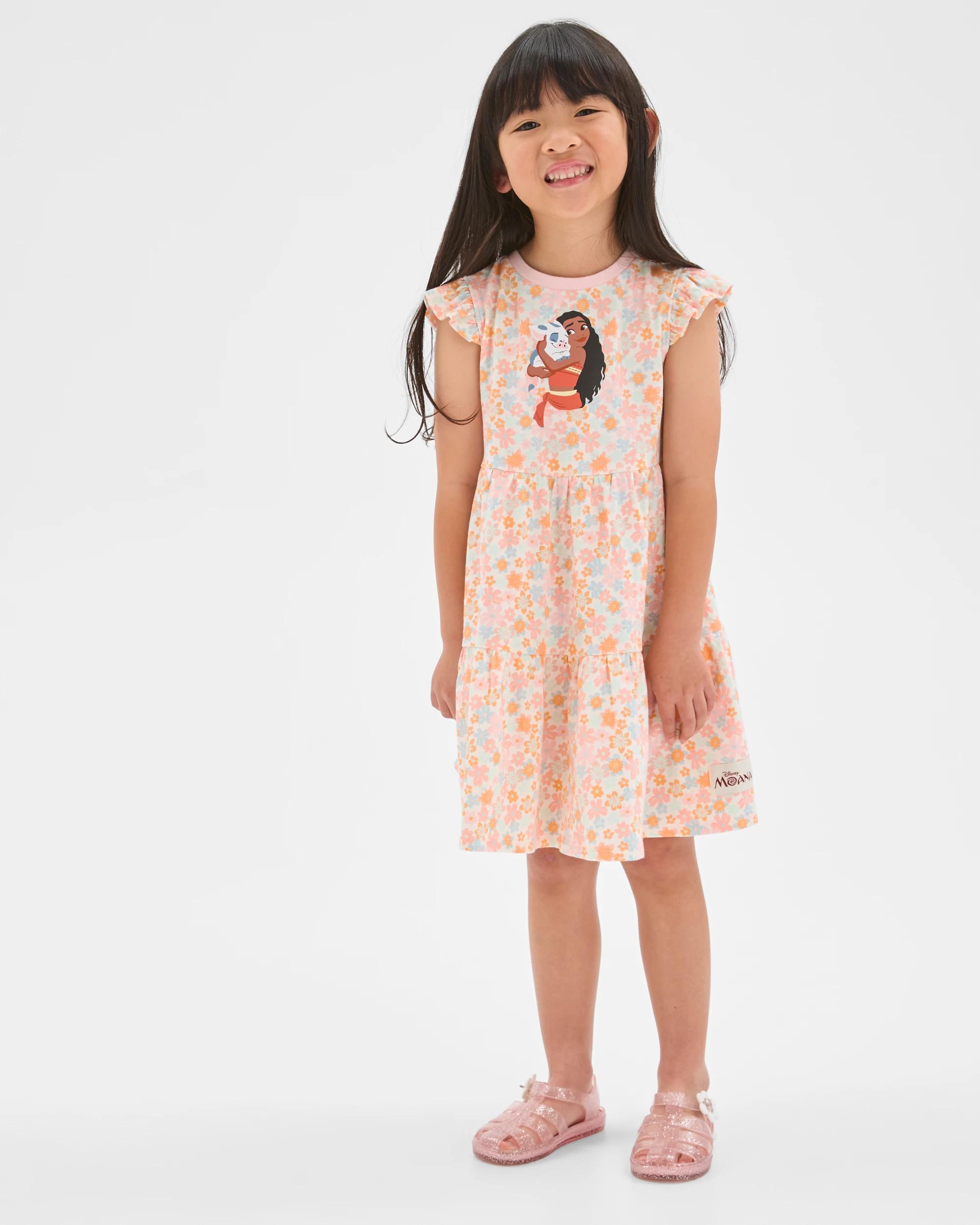 1 Disney Moana Australian Cotton Jersey Dress DITSY AOP MULTI, 1 of 6