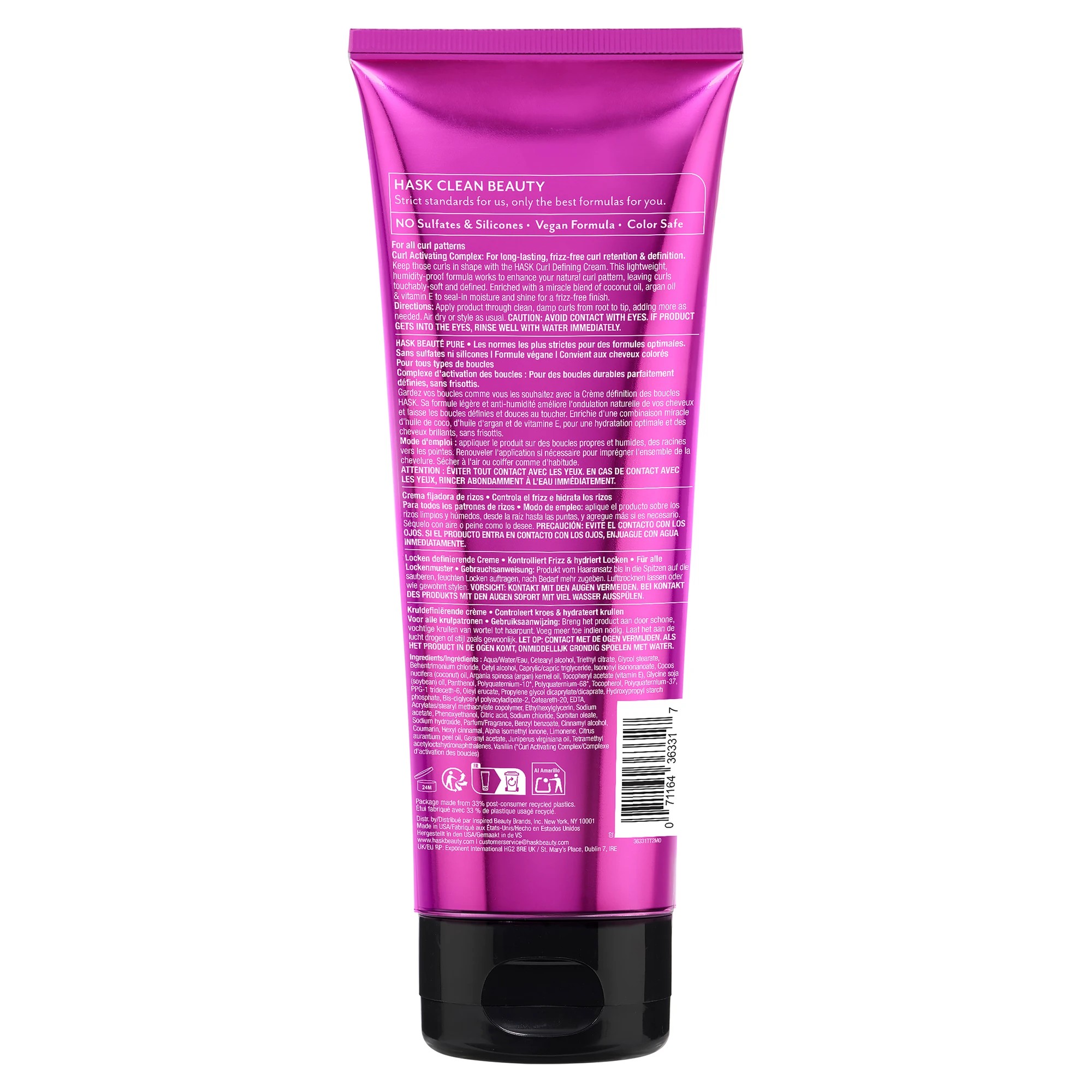 2 HASK Curl Care Curl Defining Cream 198ml - Coconut Oil, Argan Oil, Vitamin E and Curl Activating Complex, 2 of 9