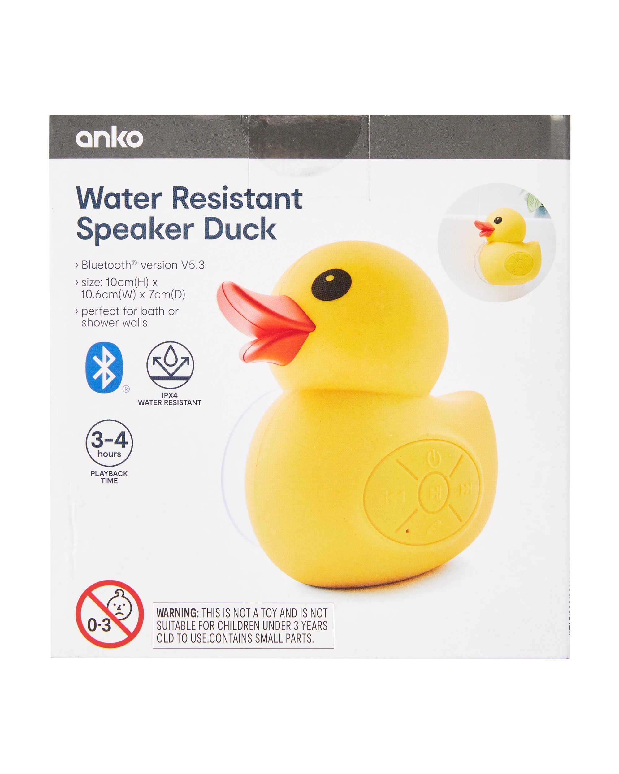 10 Splash Proof Speaker Duck - Yellow, 10 of 10