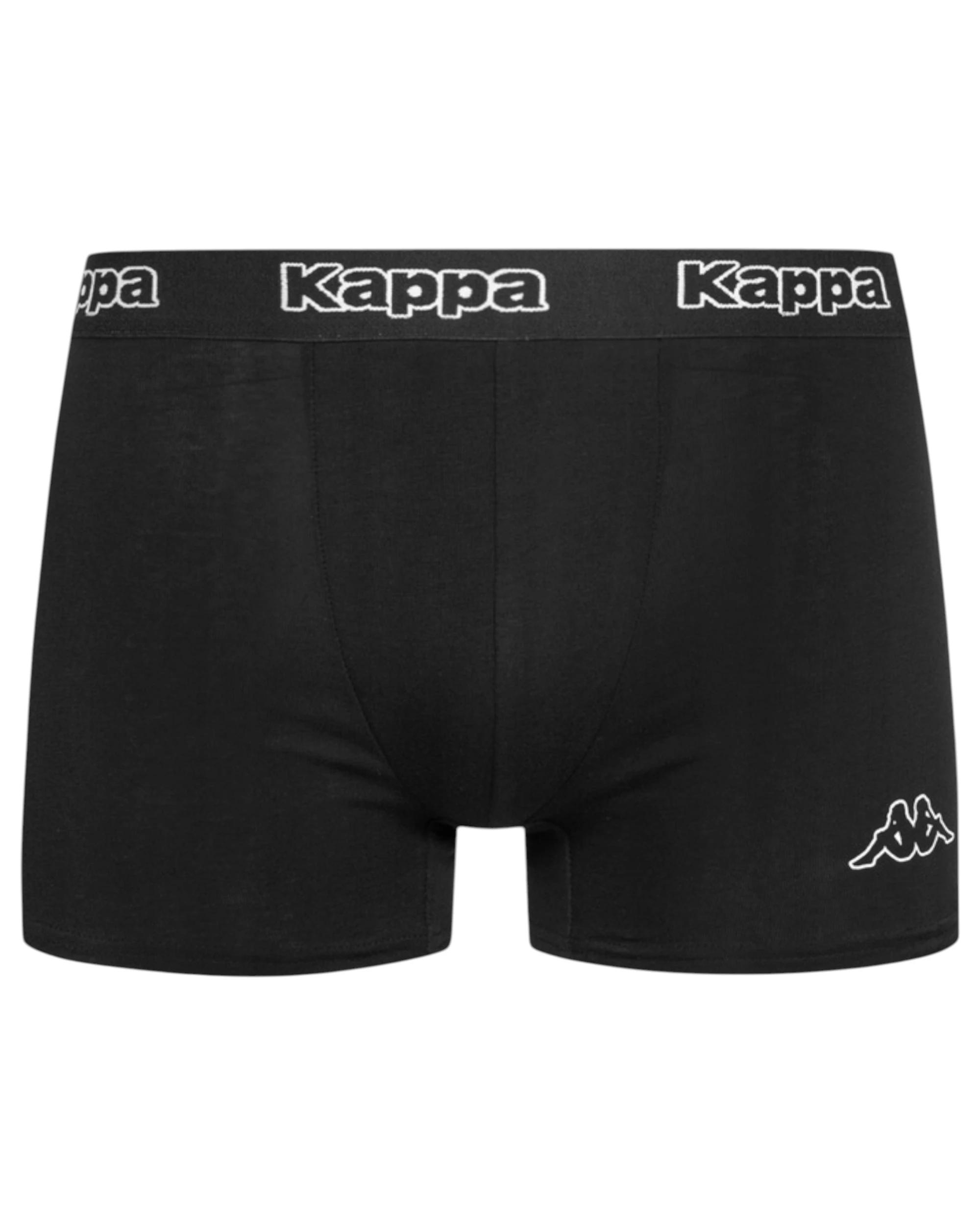 2 Kappa 4 Pack Mens Black/Grey Trunks Boxer Shorts Underwear BLACK/GREY, 2 of 4