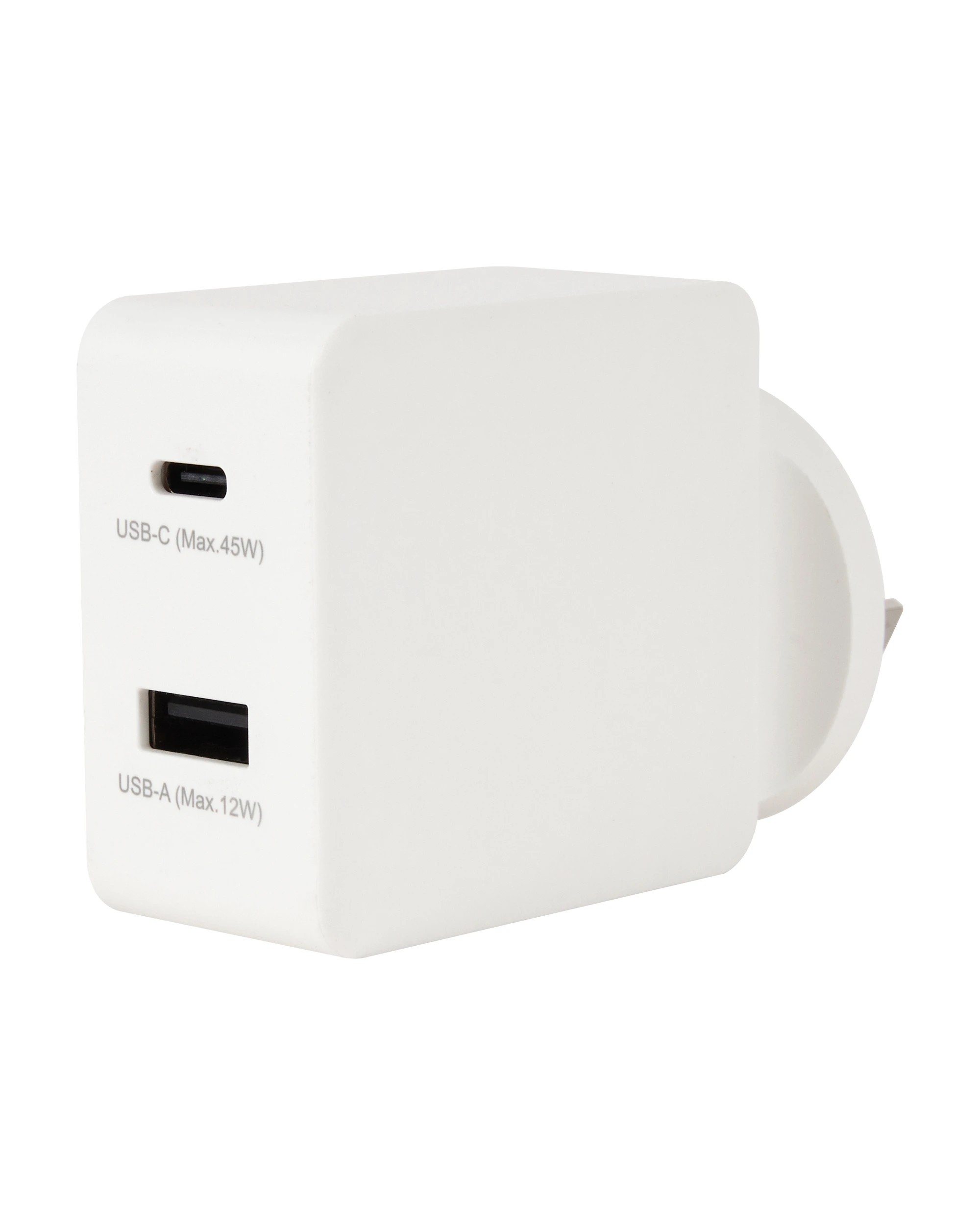 1 USB - C and USB - A 2 Wall Charger - Anko - White, 1 of 6