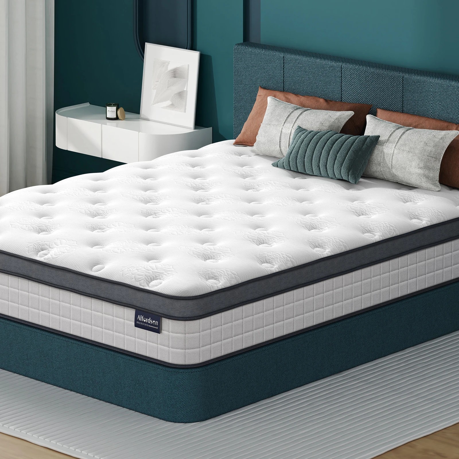 2 Alfordson Mattress 23CM Euro Top Spring Foam Bedding Medium Firm - Queen Bed, 2 of 10