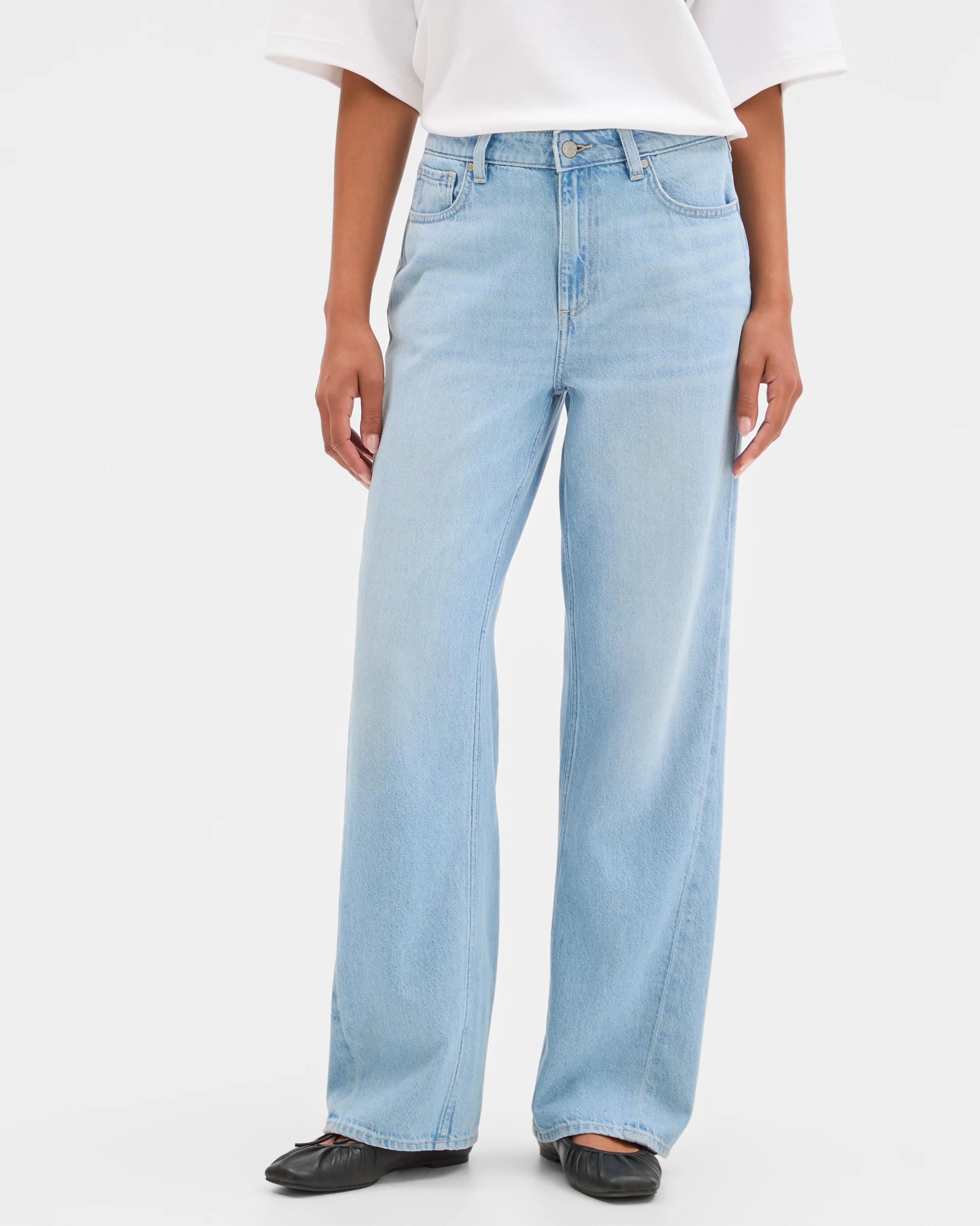 2 Target Denim Denim Imogen Mid Rise Wide Leg Jeans MID BLUE, 2 of 6