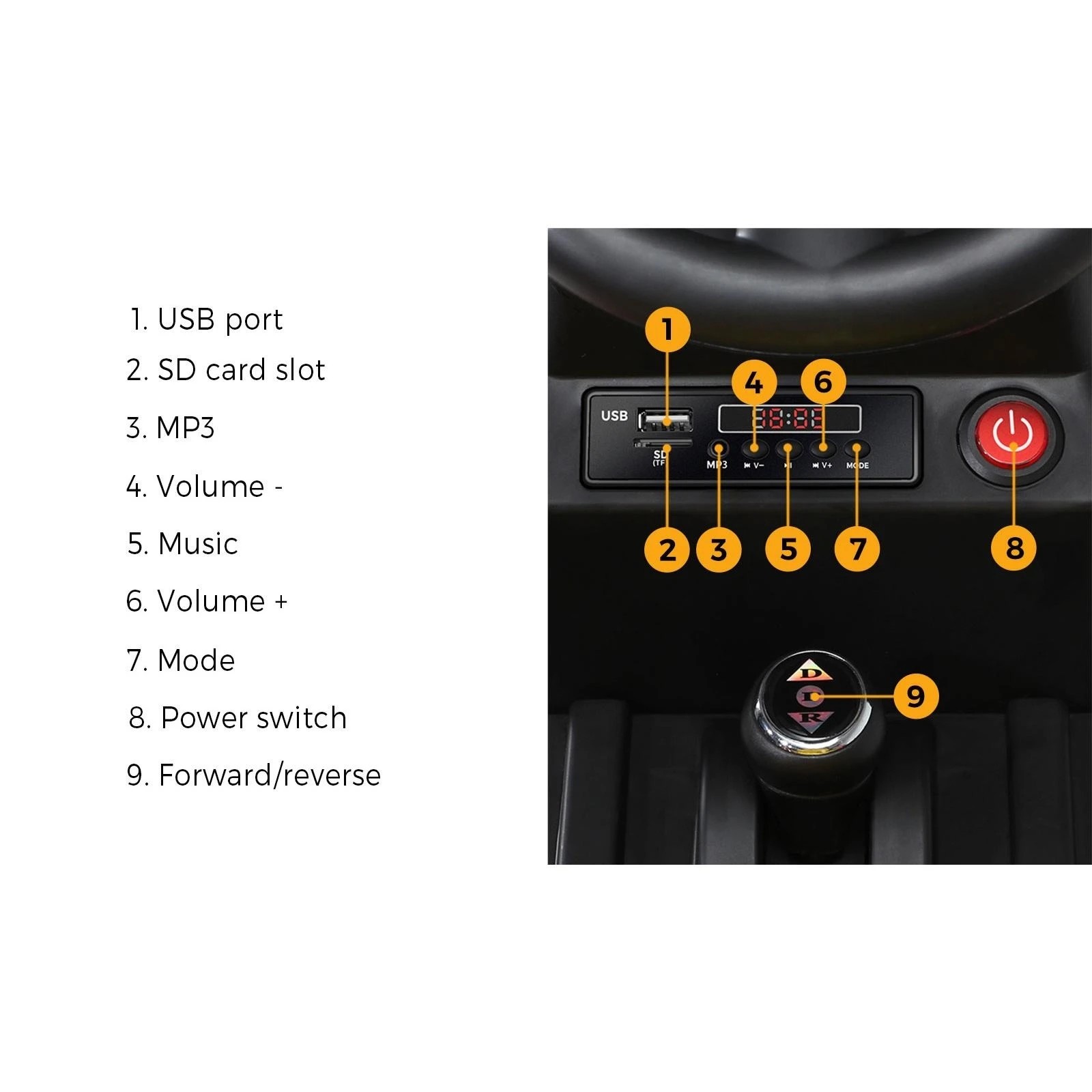 5 Mazam 156 Cm Ride On Tractor 12v Kids Electric Vehicle Toy Cars Remote Control Gift
 - Red, 5 of 10