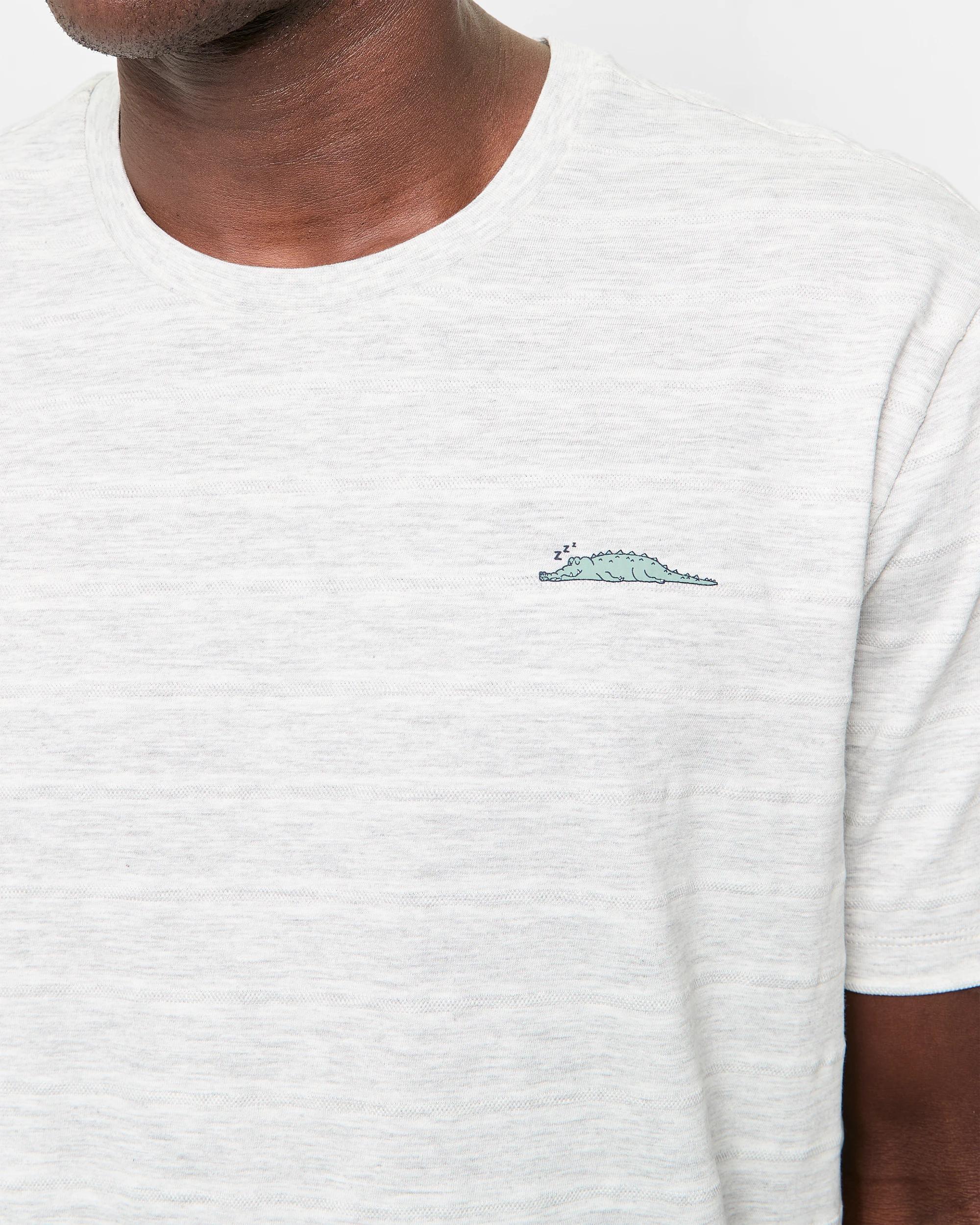 5 Australian Cotton Blend Men's Sleep Jersey T-shirt - Maxx GREY MARLE, 5 of 5