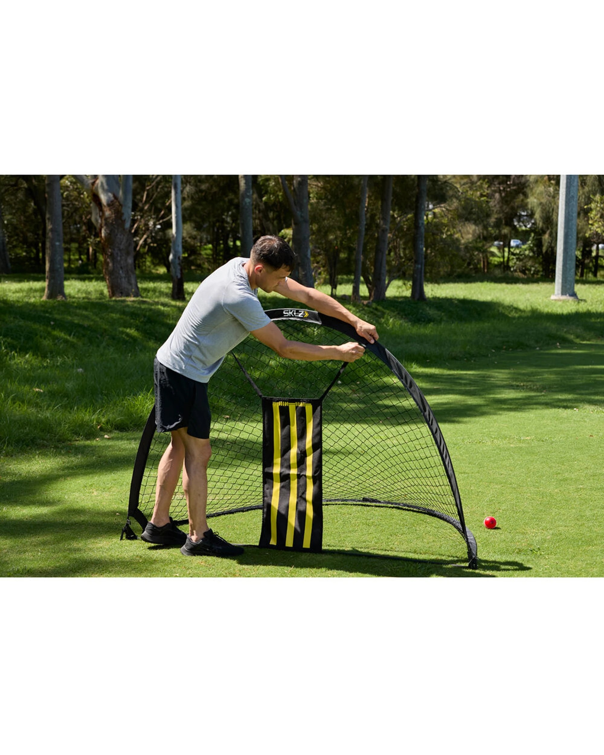 5 Sklz 2PK Pop-Up Cricket Training Net with Practice Stumps 6ft Quick Setup - Multi, 5 of 8
