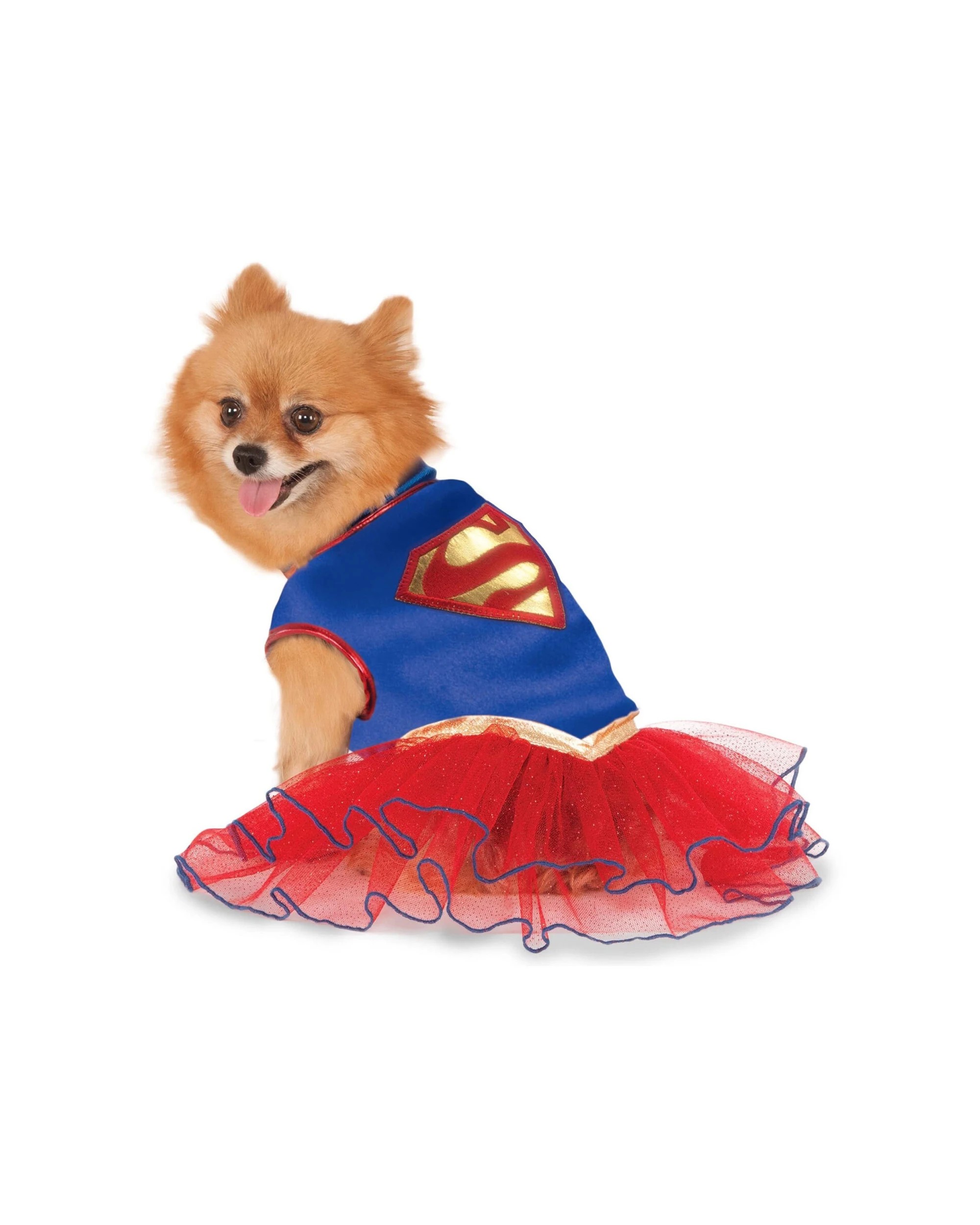 1 DC Comics Supergirl Pet Tutu Dress Pet Dress Up Costume Size L - Multi, 1 of 2