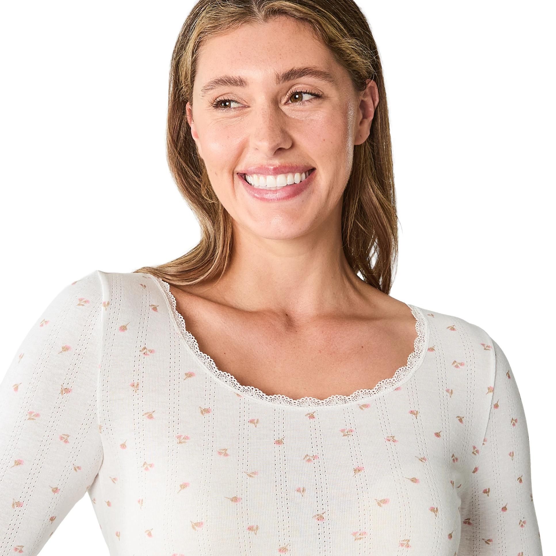 3 Pointelle Long Sleeve Thermal Top Esw, 3 of 8