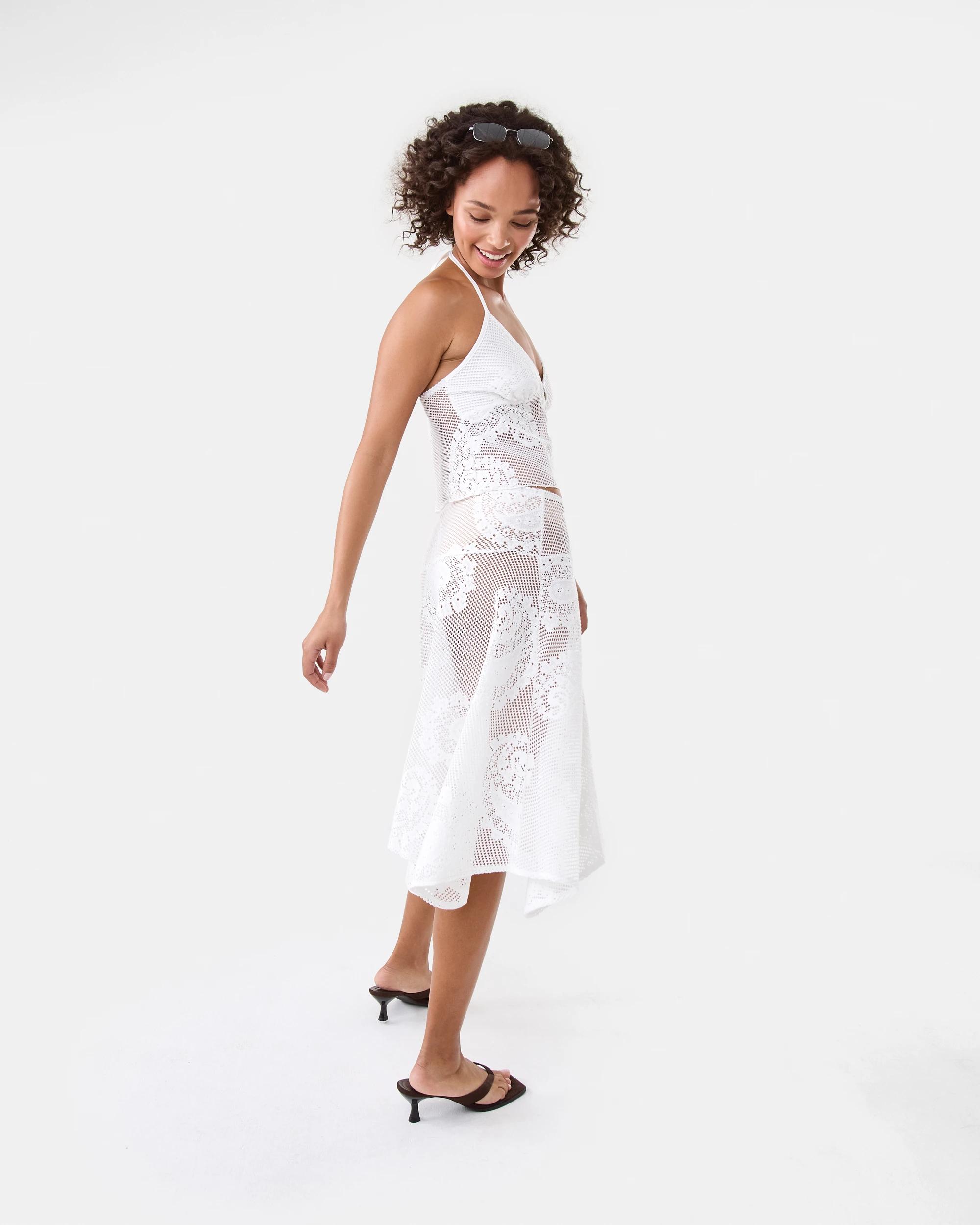 5 Jacquard Lace Skirt White, 5 of 10