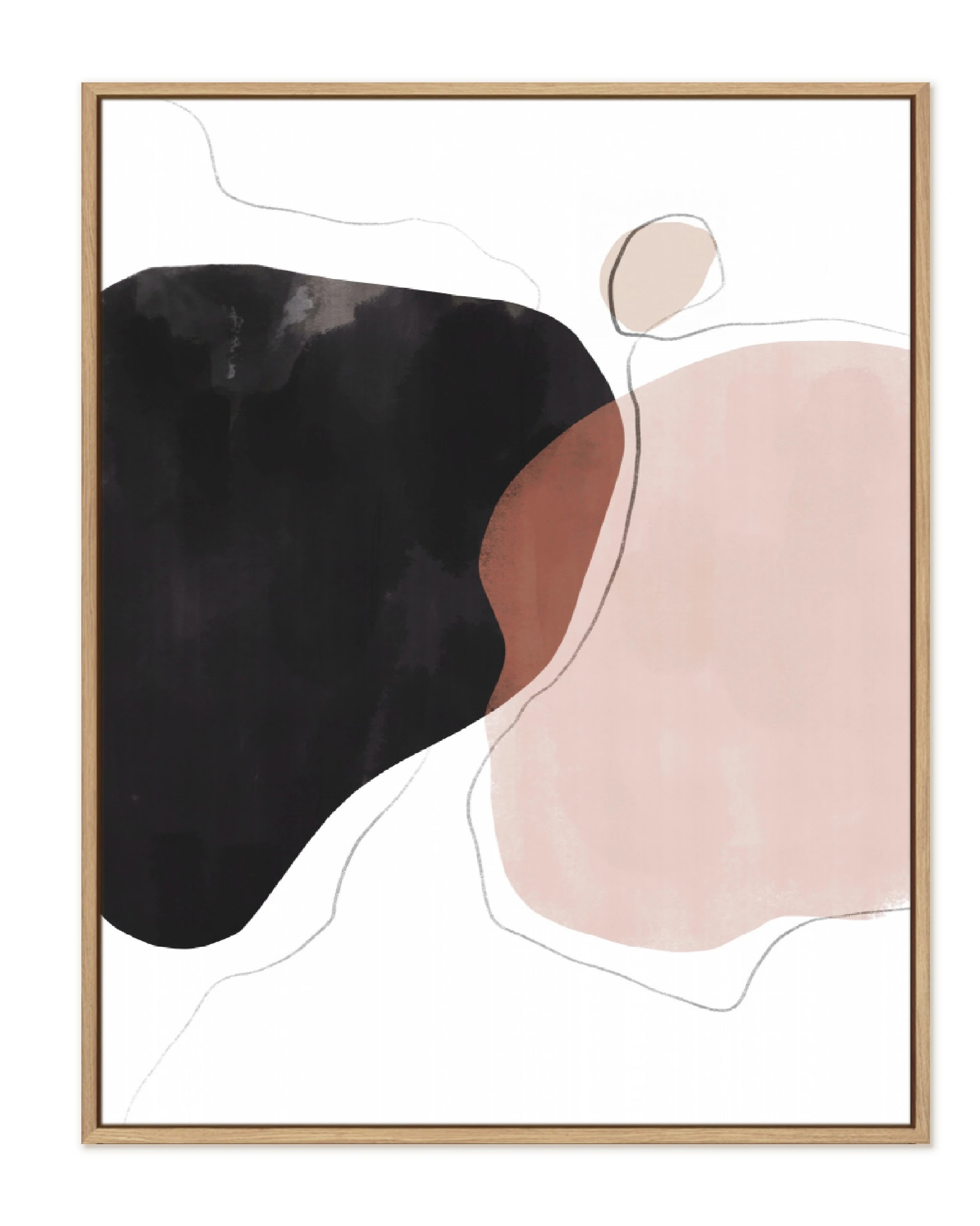 The Wall Art Warehouse - Organic Abstract Shapes II - Stretched Framed ...