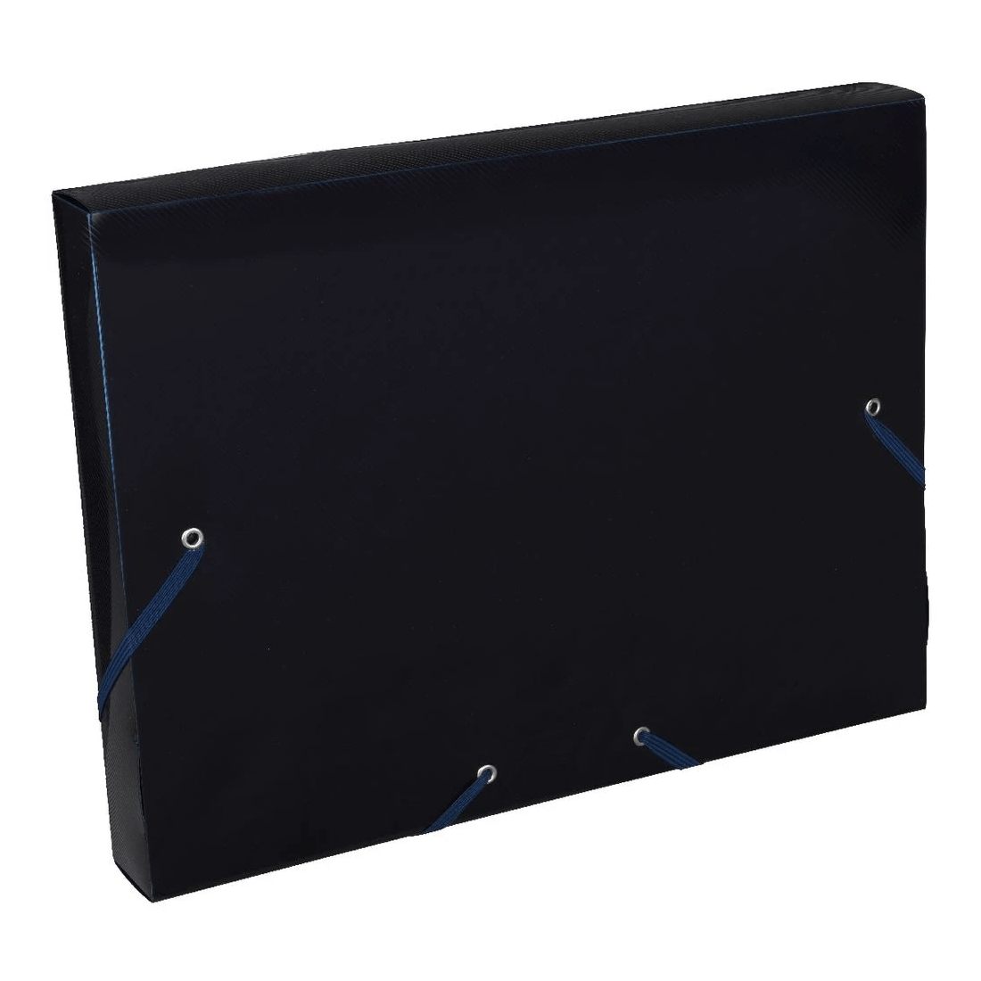 2 J.Burrows A4 Document Box Elastic Closure Blue, 2 of 3