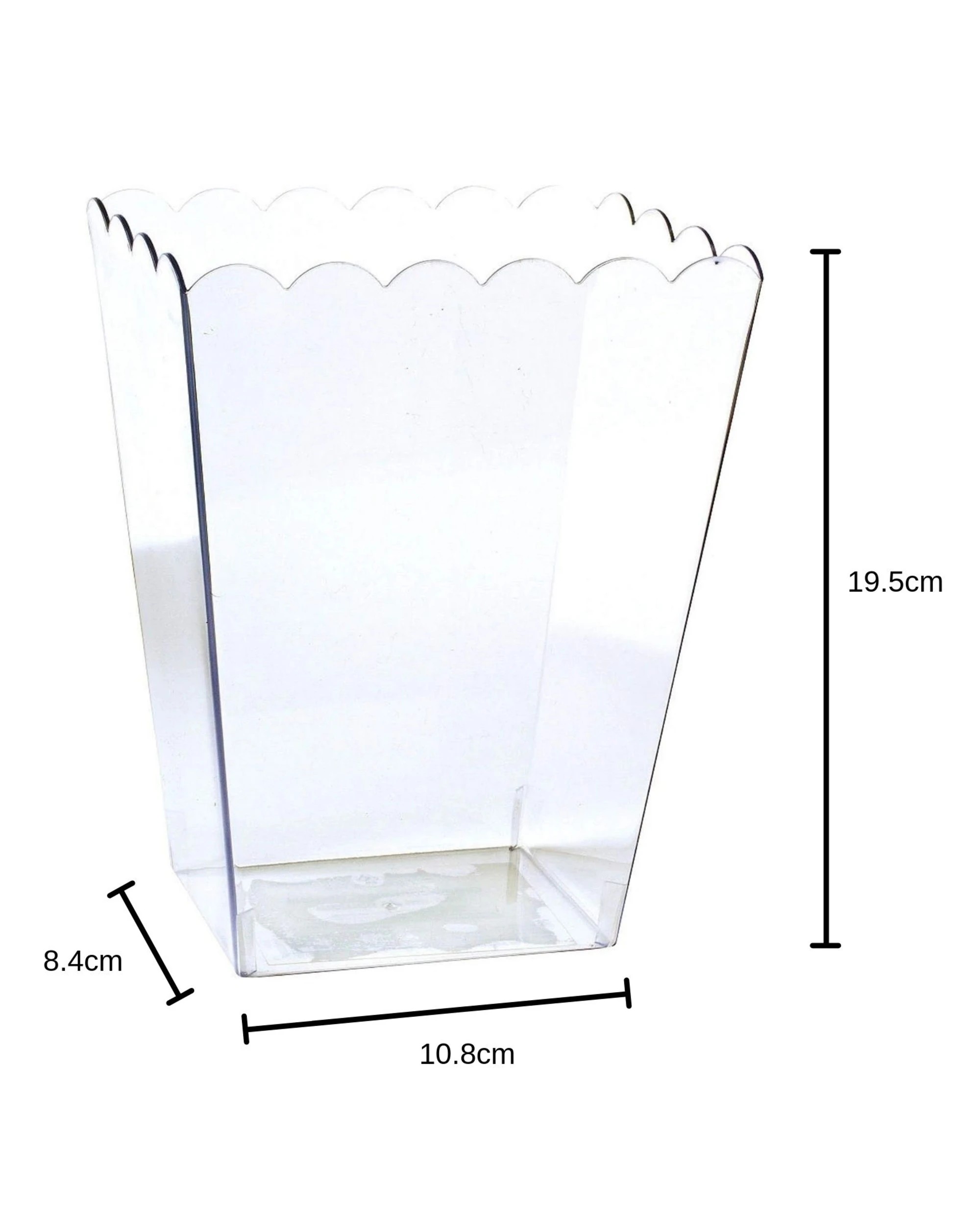 2 Amscan Large Scalloped Plastic Container - Clear, 2 of 2