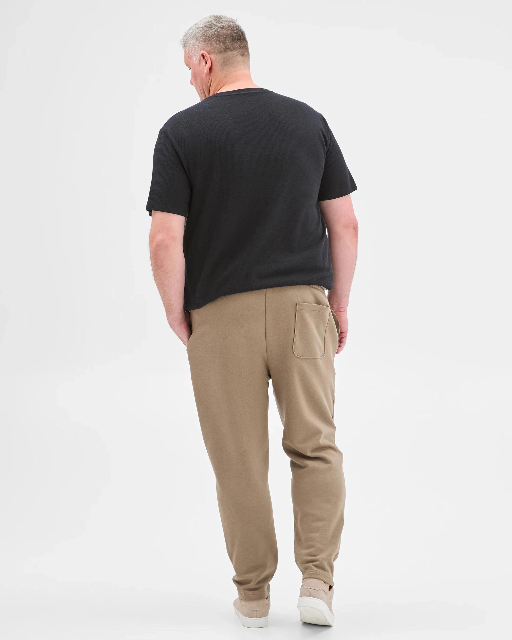 6 Target Man Plus Plus Size Australian Cotton Blend Non Cuffed Trackpants MUSHROOM, 6 of 6