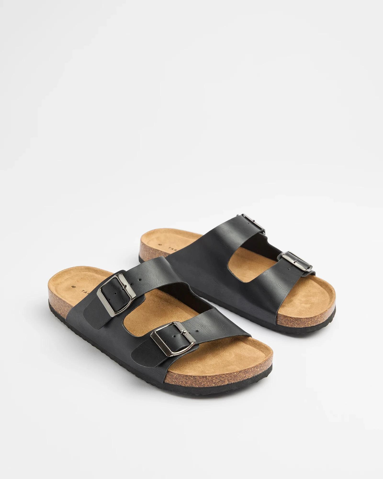 3 Target Man Mens Smooth Moulded Cork Sandal - Solomon BLACK, 3 of 3