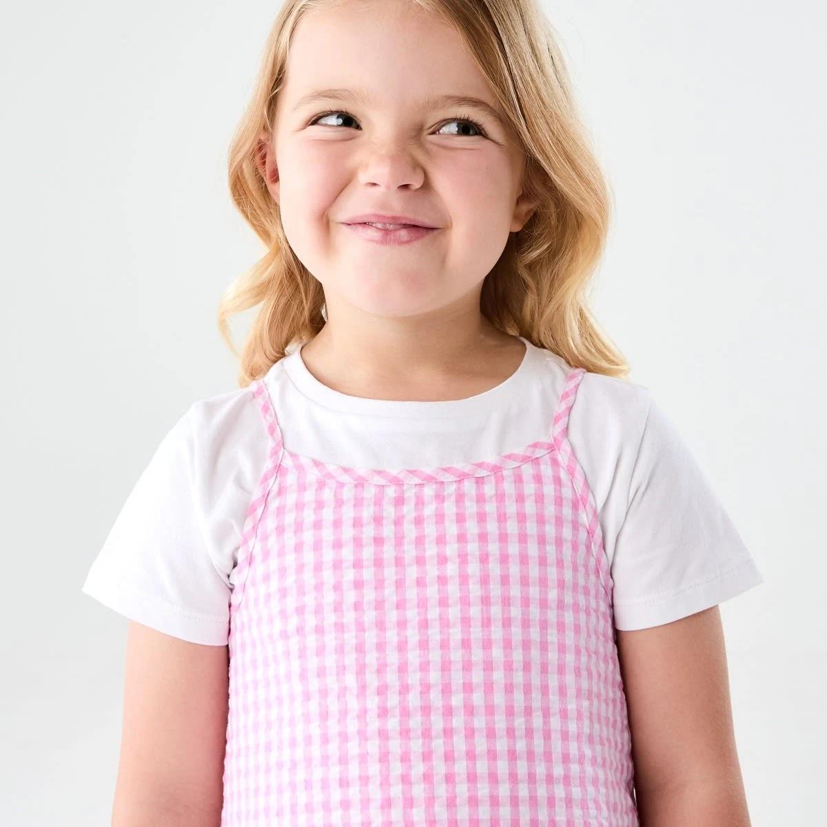 3 2 Piece Dress Set PINK WHITE CHECK, 3 of 7