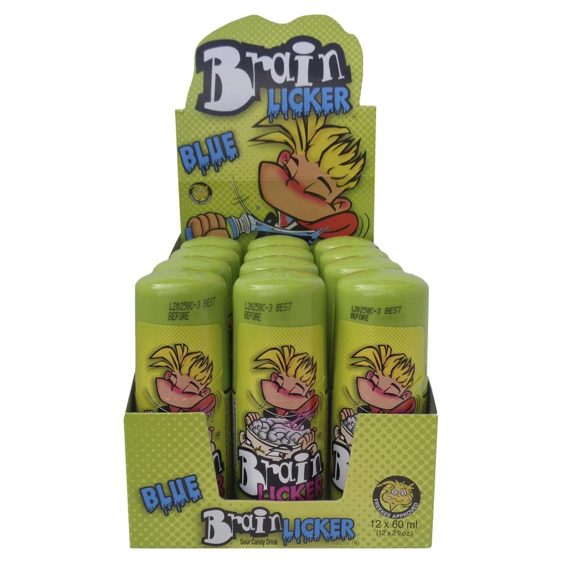3 Blue Brain Licker Sour Candy Drink 60ml - Assorted, 3 of 3