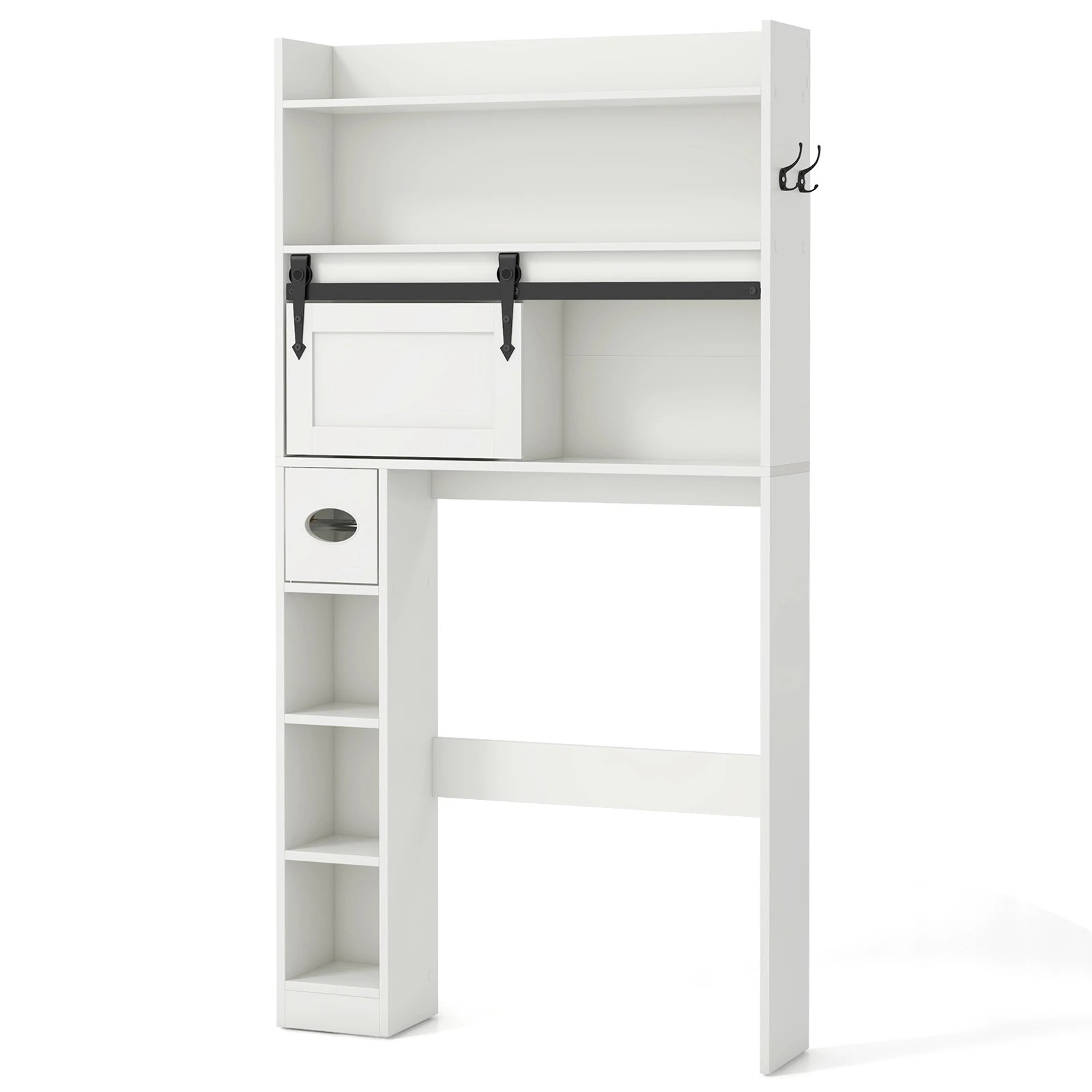 1 Costway Over the Toilet Bathroom Storage Cabinet Space-Saving Cupboard, 1 of 5
