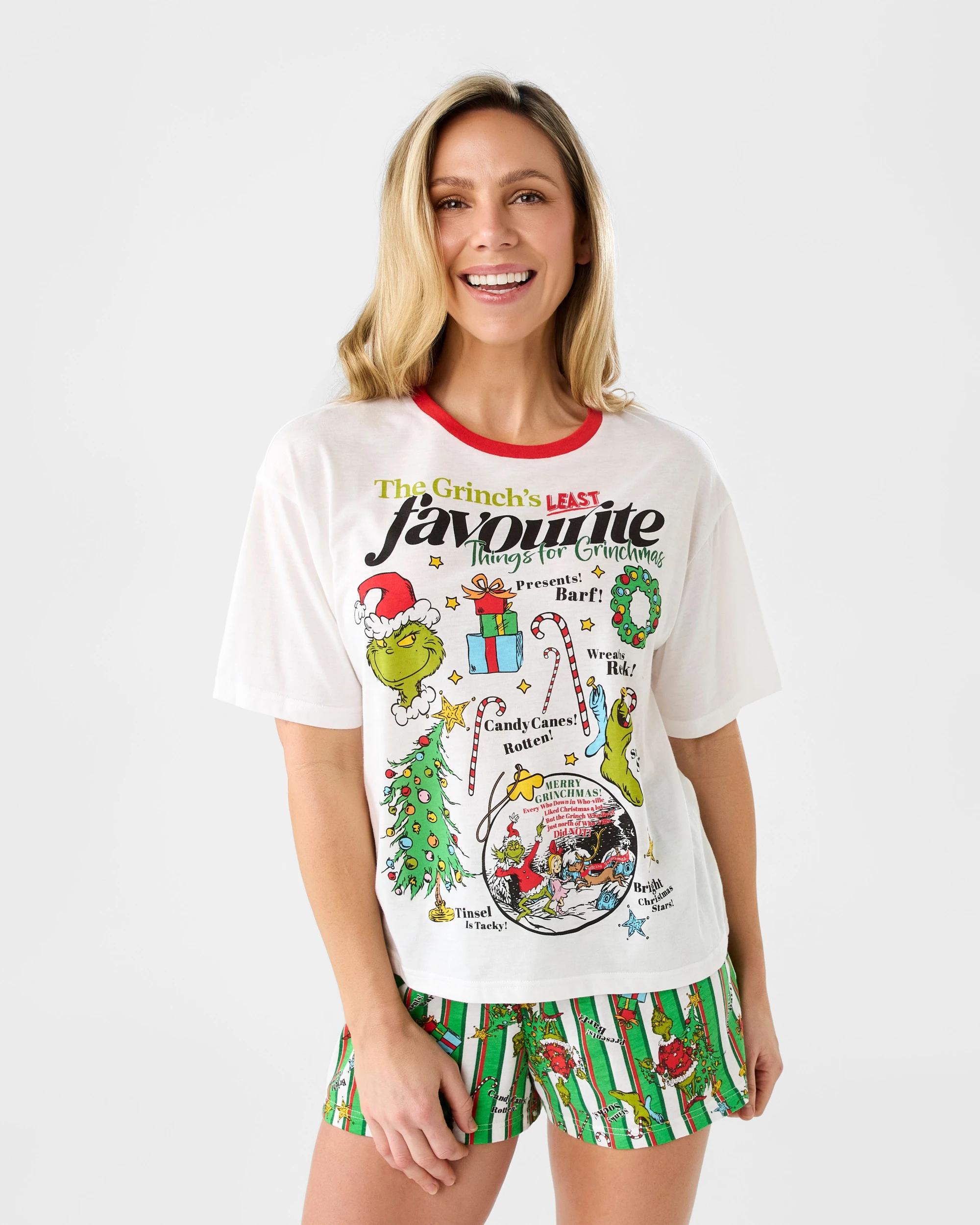 1 Family Matching Christmas Grinchmas Womens Pyjama Set Grinch, 1 of 9