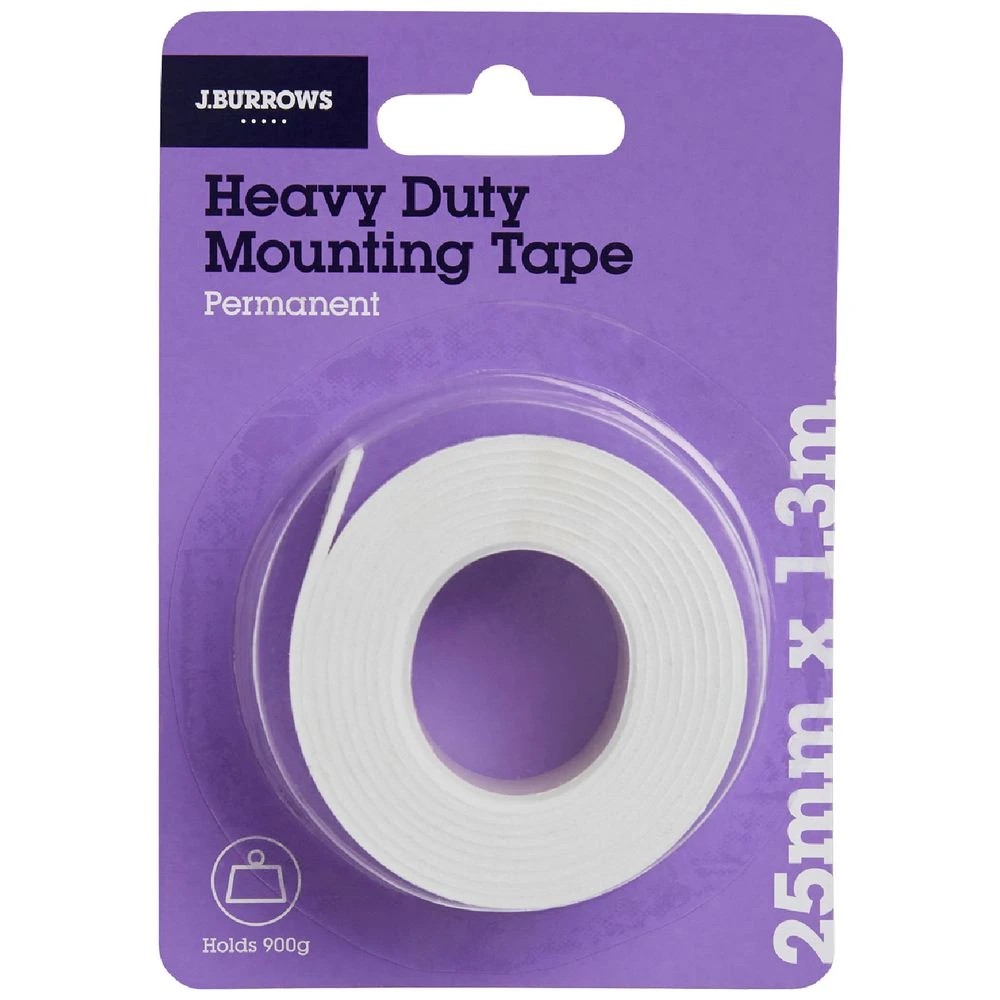 1 J.Burrows Permanent Foam Mounting Tape 25mm x 1.3m, 1 of 4