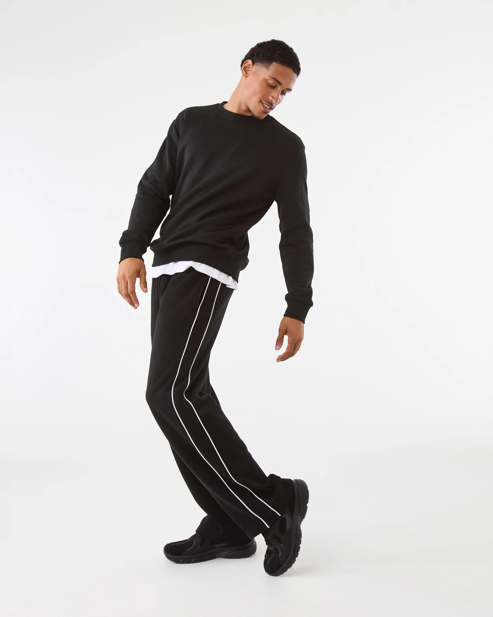 8 Wide Leg Trackpants Black, 8 of 8