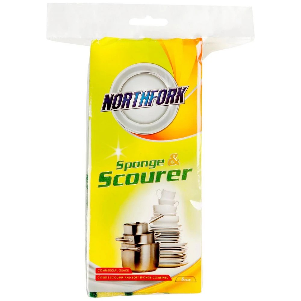 1 Northfork Sponge With Scourer 6 Pack, 1 of 1