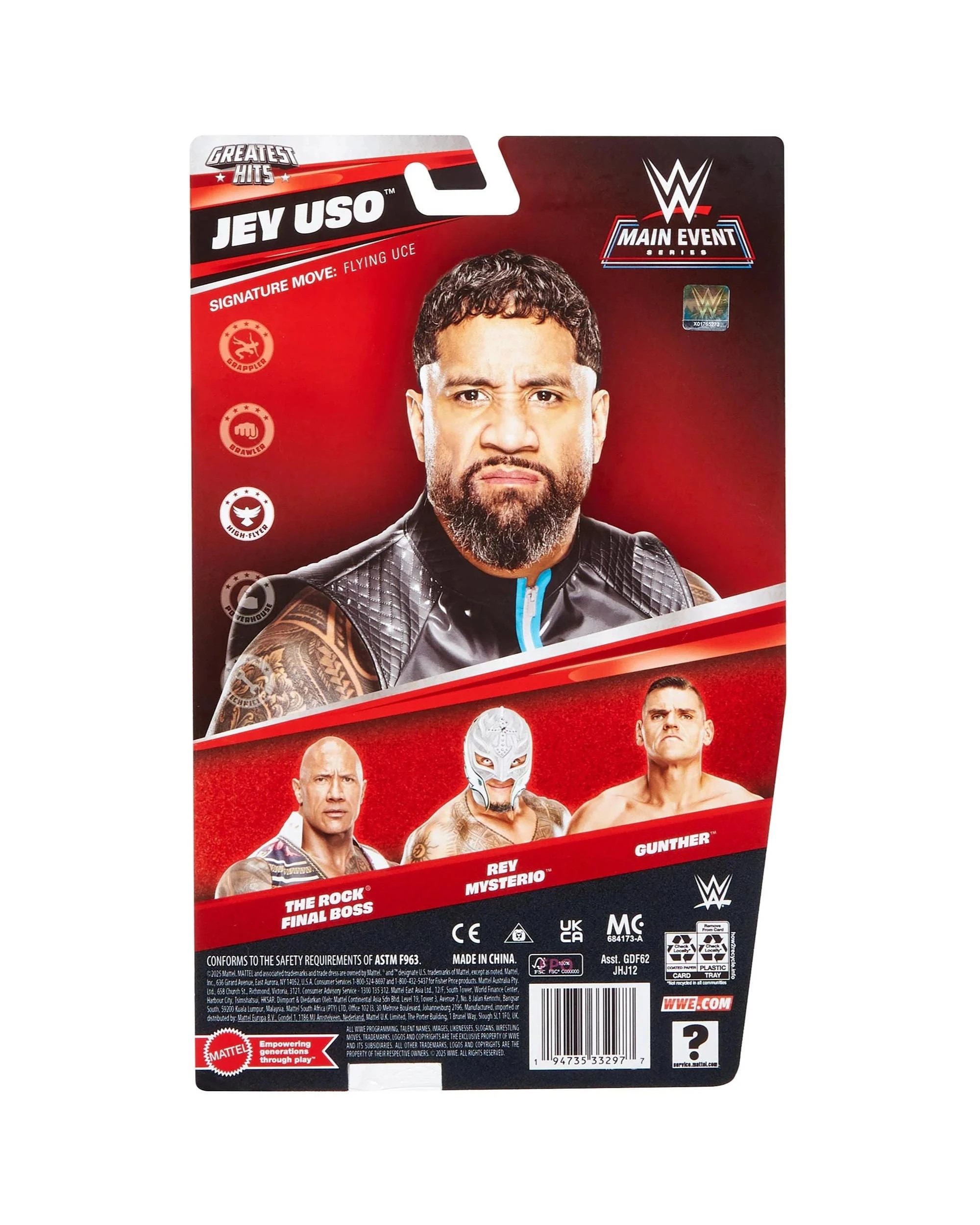 5 WWE Main Event Series Greatest Hits Jey Uso - Black Outfit -  Action Figure, 5 of 5