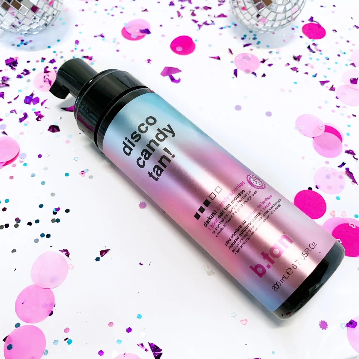 5 b.tan Disco Darkest Candy Scented Self Tan Mousse 200ml, 5 of 5