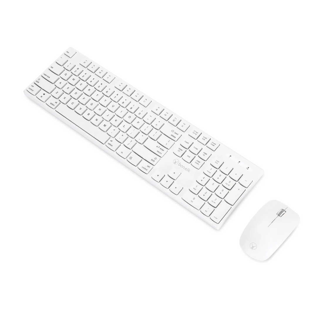 2 Bonelk KM-314 Slim Wireless Keyboard & Mouse Bundle White, 2 of 5