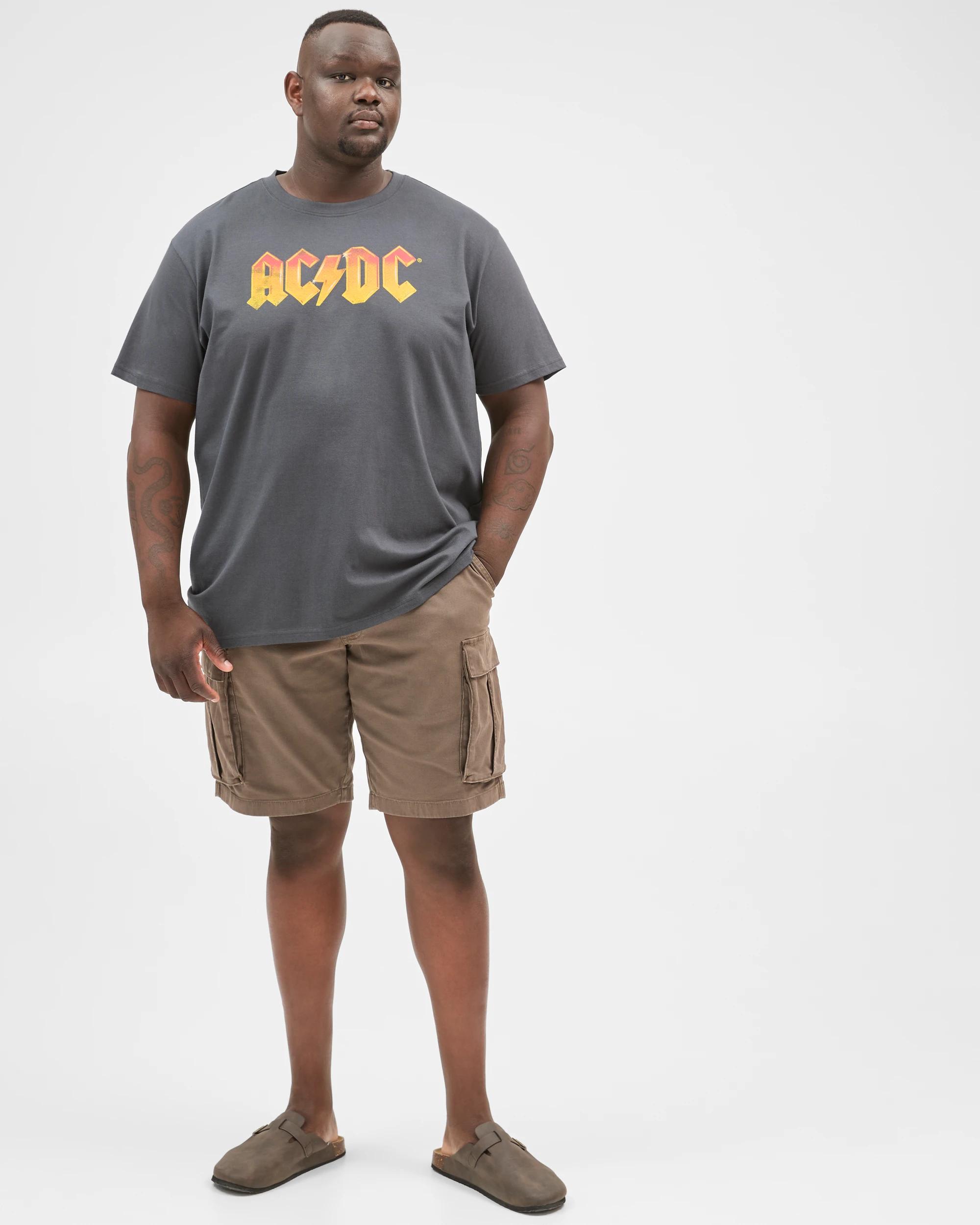 1 AC/DC Plus Size Australian Cotton T-Shirt BLACK, 1 of 6