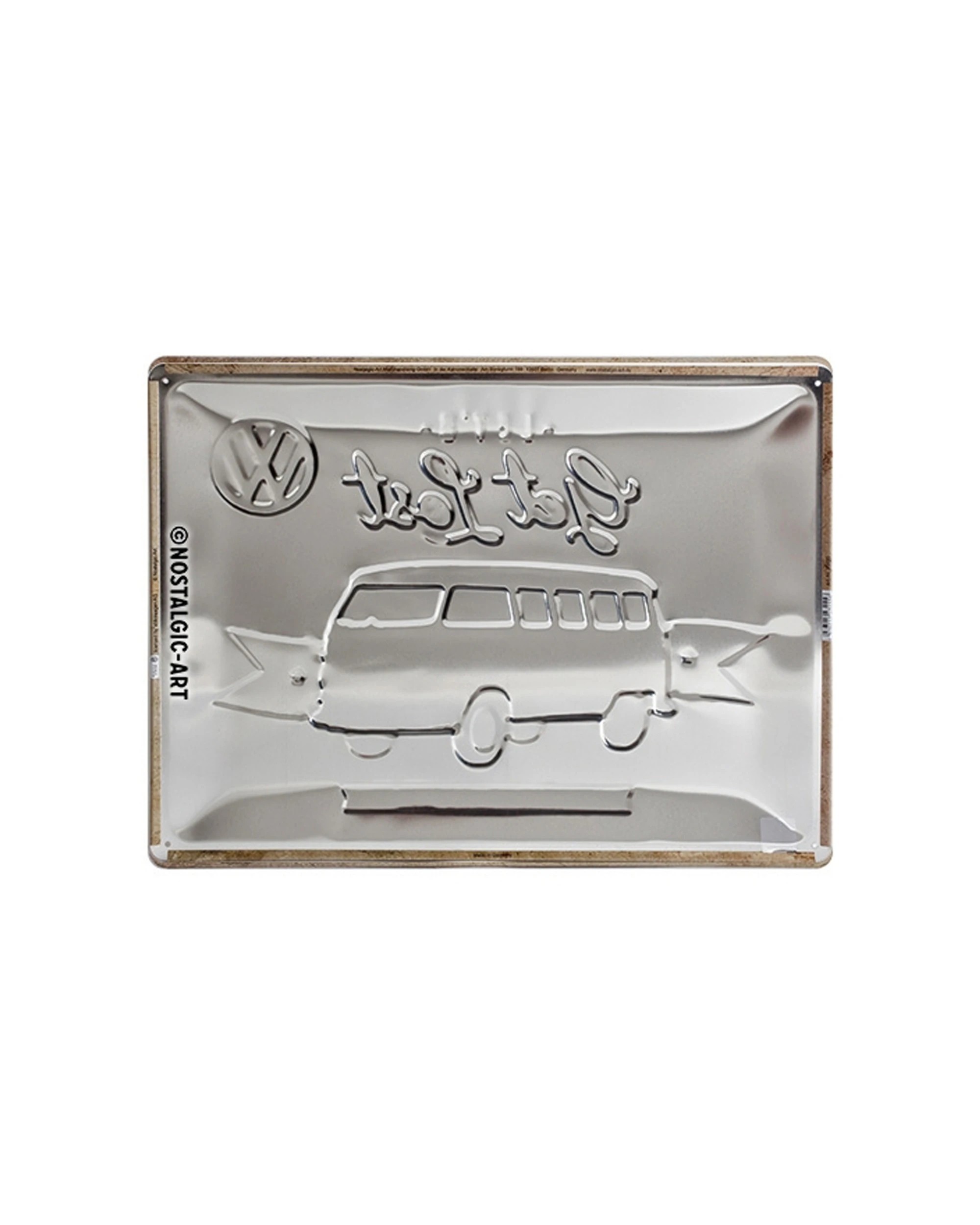 2 Nostalgic-Art Large 30x40cm Metal Wall Art Sign Plaque - Lets Get Lost - Multi, 2 of 3