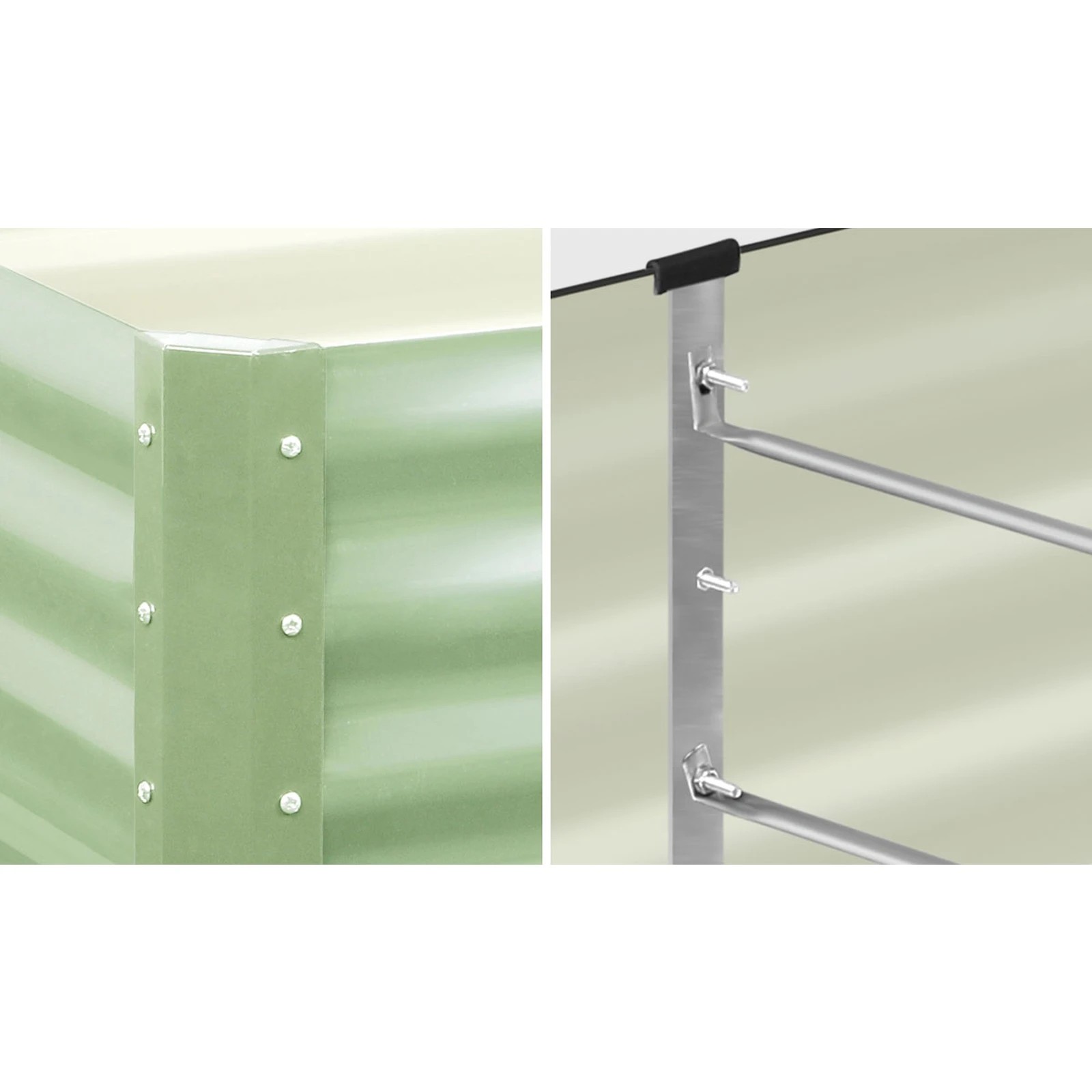 6 Livsip Garden Bed 320x80x73CM Raised Container Vegetable Planter Box - Green, 6 of 8