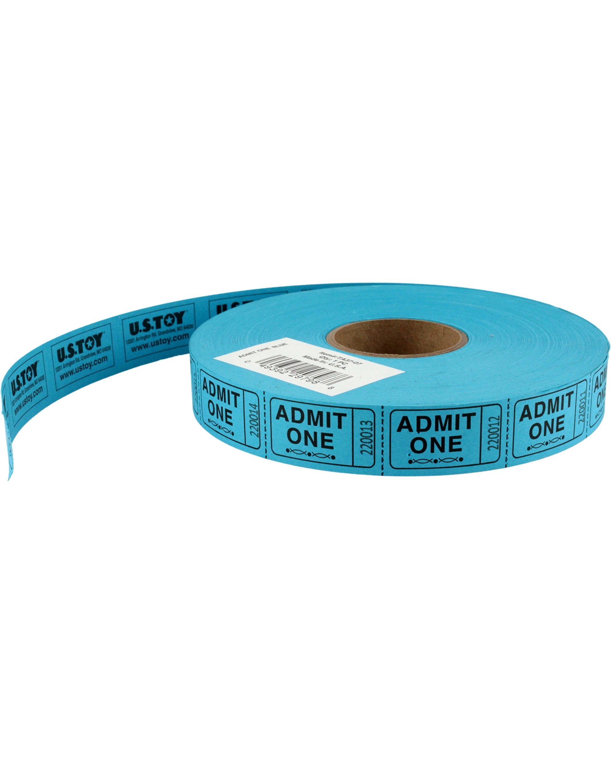1 Partyrama Admit One Blue Ticket Roll 2000 Tickets - Blue, 1 of 1